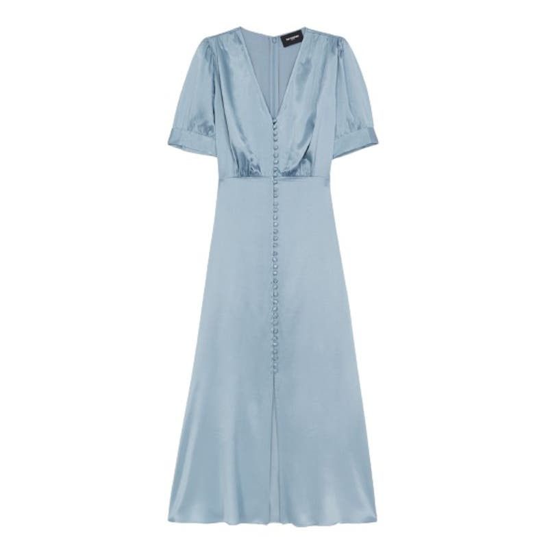 image of The Kooples Paris Blue Viscose Maxi Dress Size 1, Women's