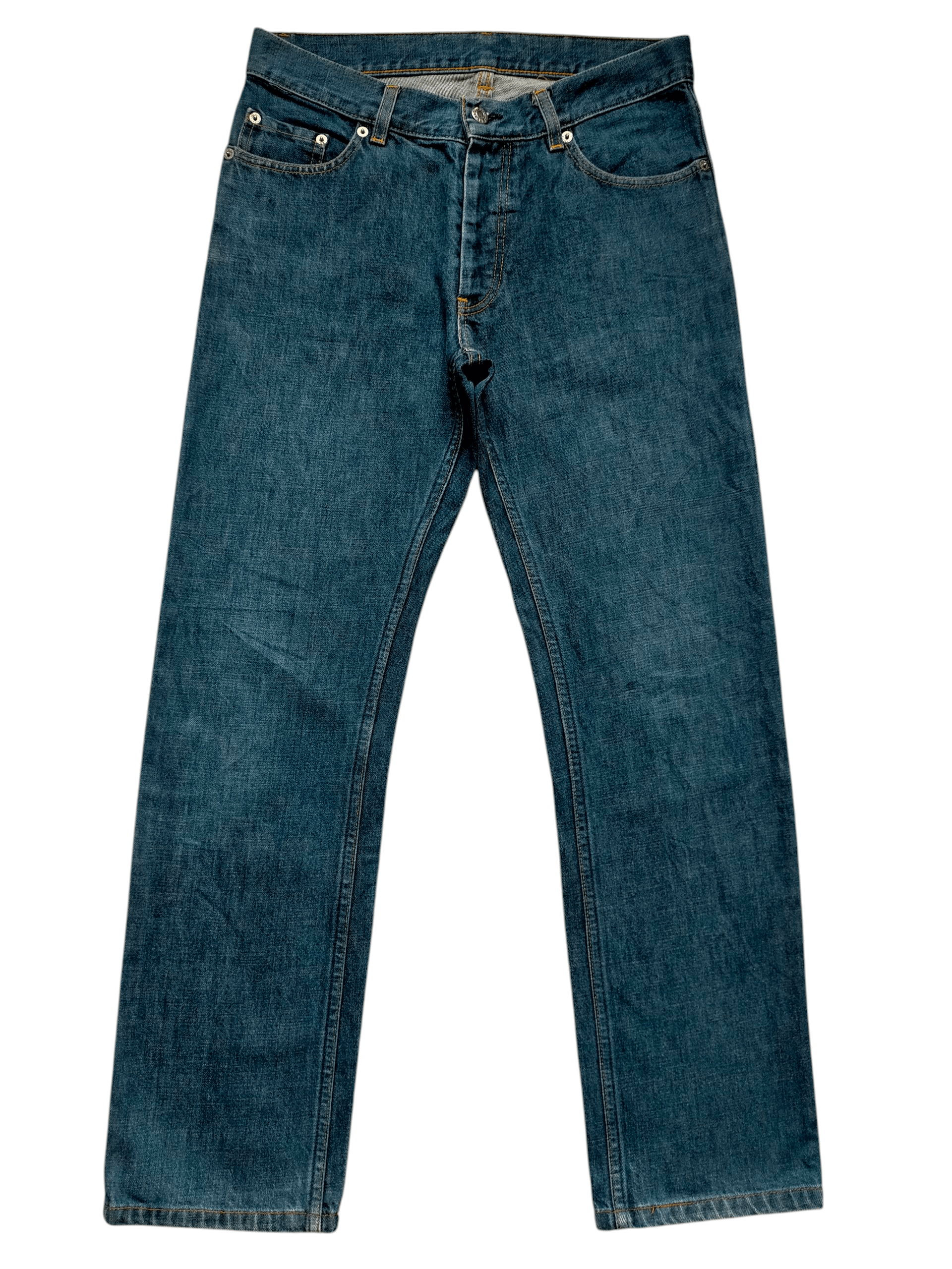 Helmut Lang Vintage 1998 Helmut Lang Italy Denim Pants Size US 31 - 3 Thumbnail