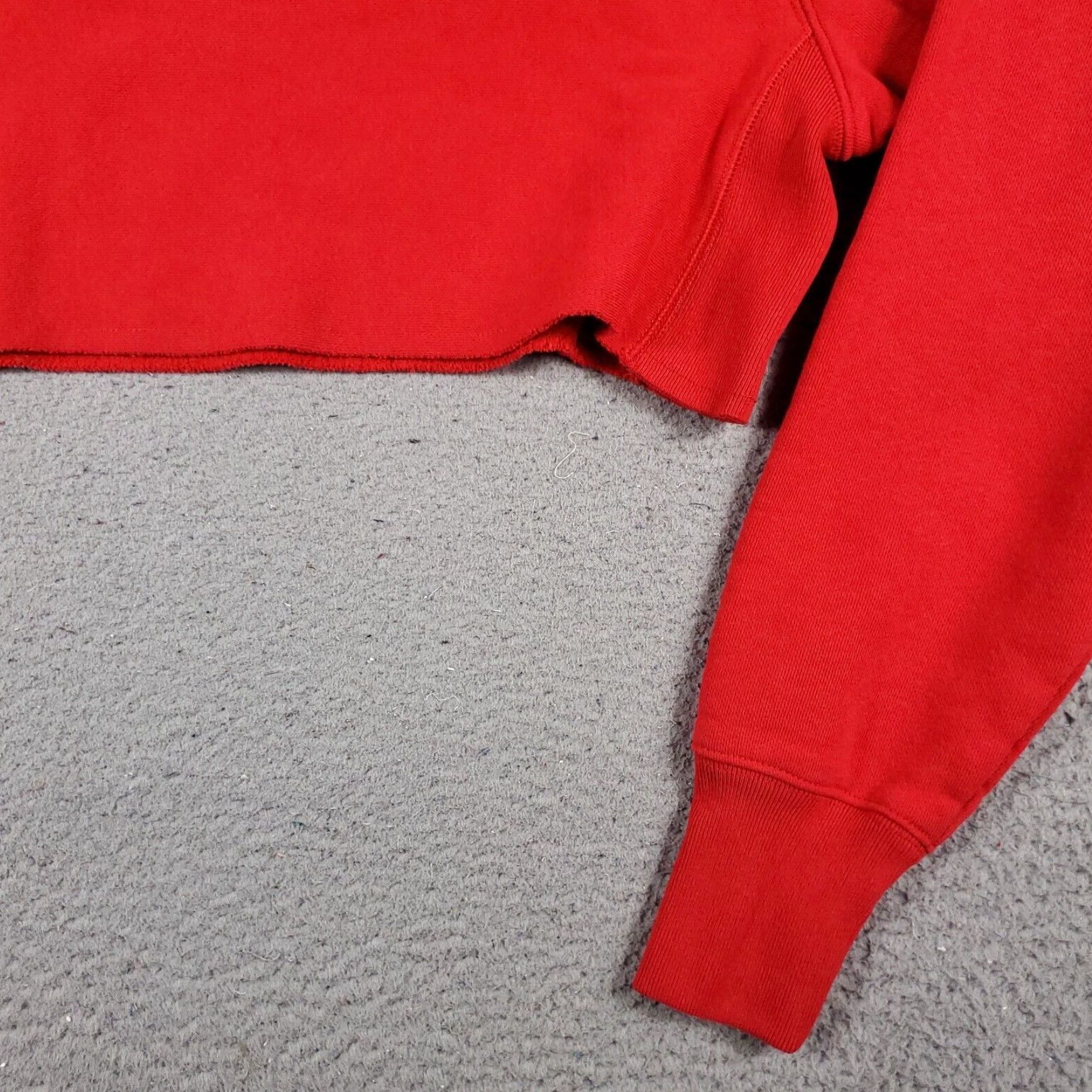 Champion Womens Champion Red Crop Top Pullover Sweatshirt Small Ladies Size S / US 4 / IT 40 - 4 Thumbnail