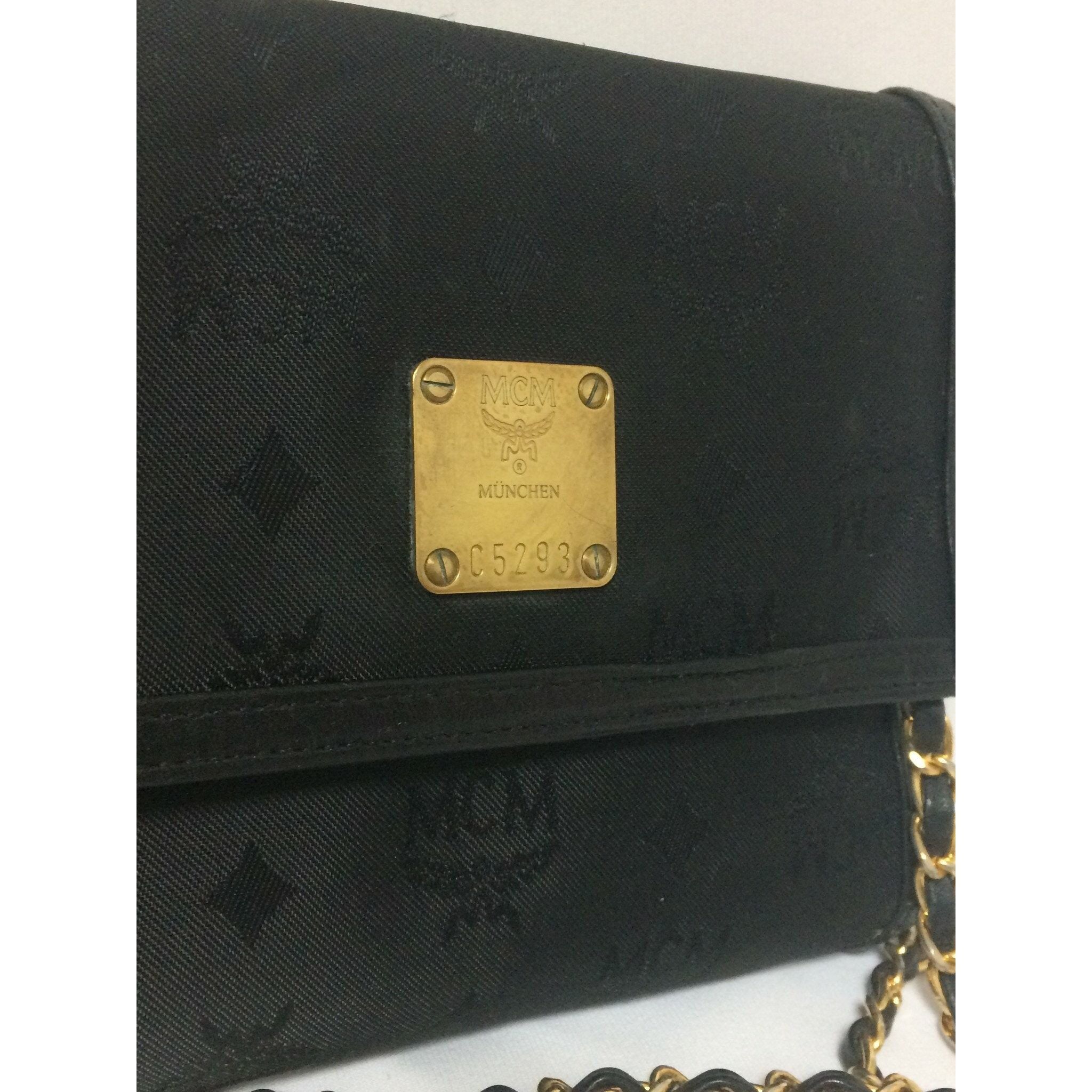 MCM Vintage MCM black nylon monogram clutch shoulder bag Size ONE SIZE - 4 Thumbnail