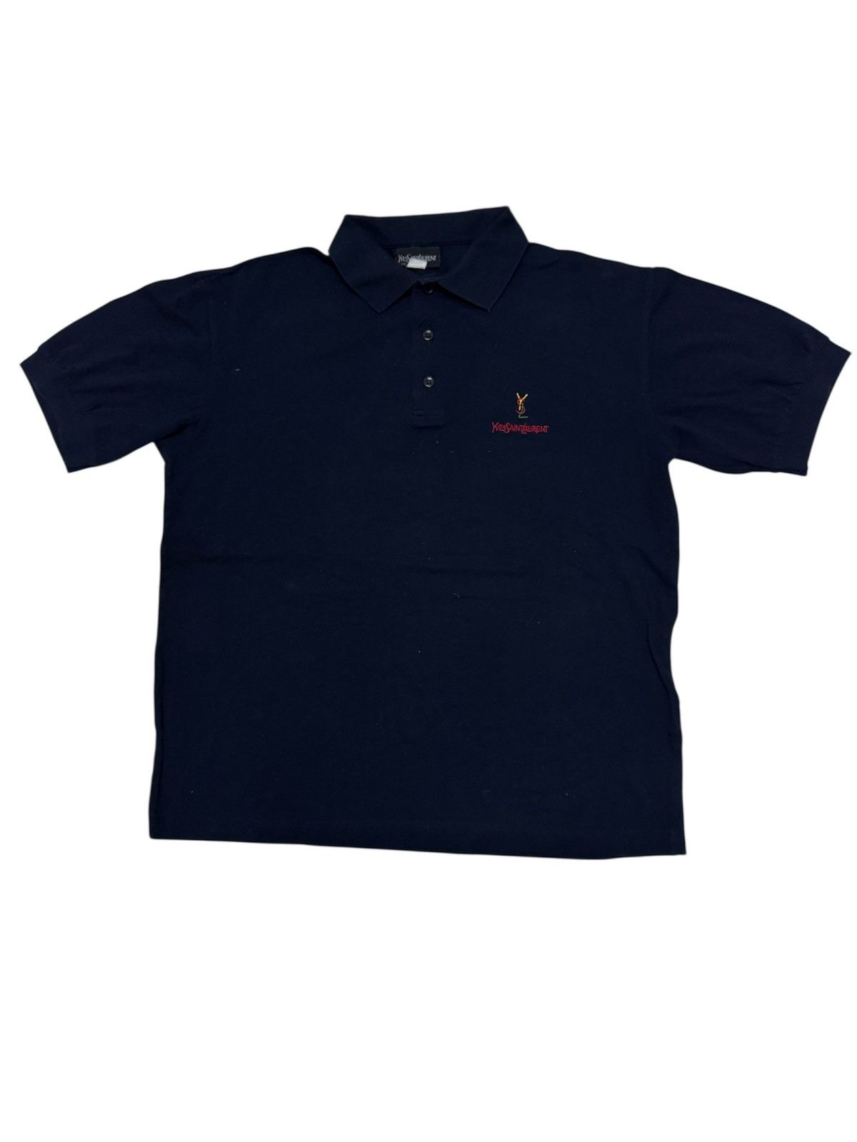 Yves Saint Laurent Yves Saint Laurent polo shirt multicolor embroidered logo Size US L / EU 52-54 / 3 - 2 Thumbnail