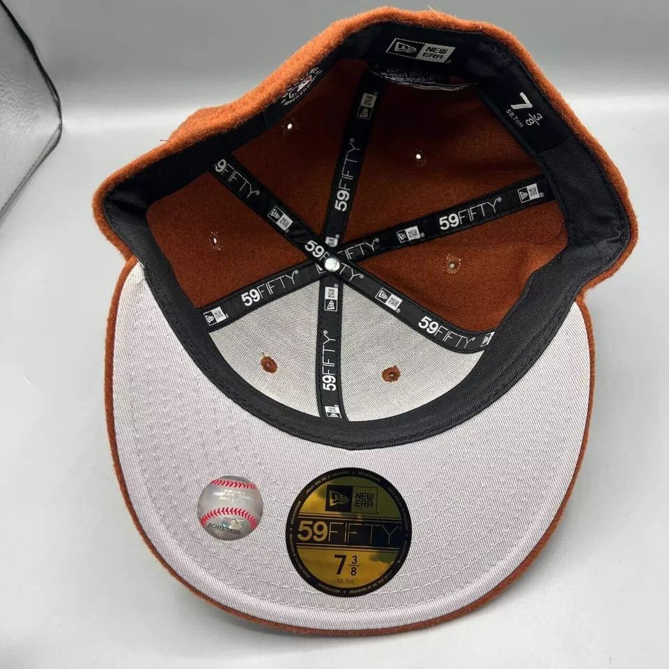 New Era Houston Astros Hat Men 7 3/8 59Fifty New Era MLB Fitted Wool Size ONE SIZE - 2 Thumbnail