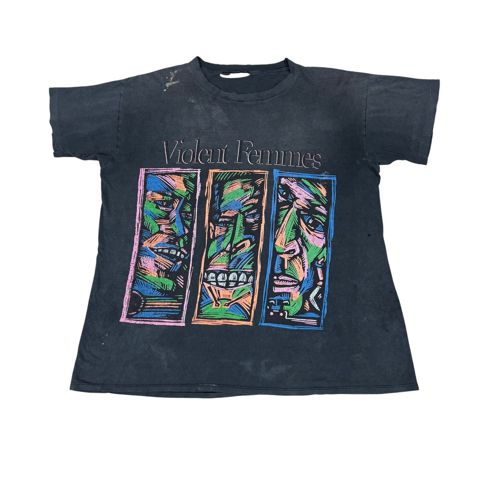 Band Tees × Vintage Vintage 90s Violent Femmes Neon Tour Single Stitch Shirt XL Size US XL / EU 56 / 4 - 1 Thumbnail