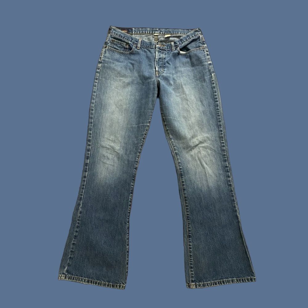 Abercrombie & Fitch VINTAGE Abercrombie & Fitch Women’s Button Fly Flare Leg Jeans Size 12R 31x32 Blue Denim Cotton Stretch Size 34" / US 12 / IT 48 - 1 Thumbnail