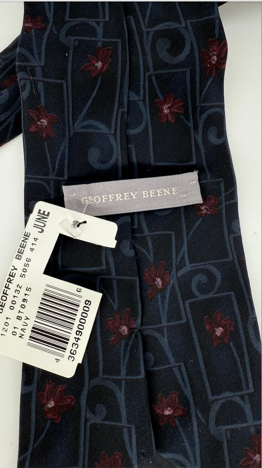 Designer Geoffrey Beene 100% Silk Tie - Made in Italy, NWT Size ONE SIZE - 4 Thumbnail