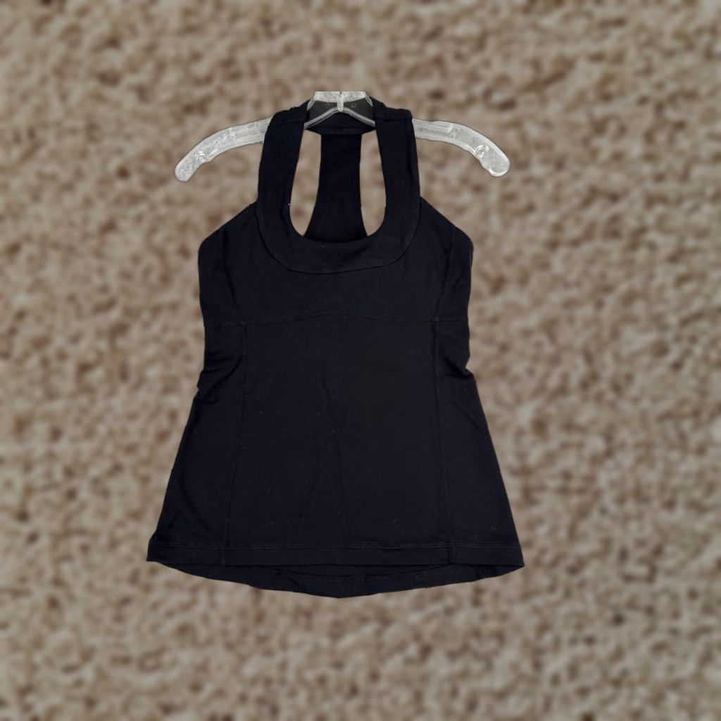 Lululemon Lululemon Shirt Women 6 Black Tank Built In Bra Yoga Scoop Neck Racerback Casual Sleeveless Size M / US 6-8 / IT 42-44 - 1 Thumbnail