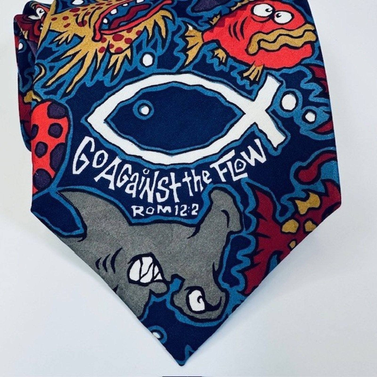 Other Appointed Apparel Neck Tie Go against the Flow Fish Rom 12:2 Size ONE SIZE - 5 Thumbnail