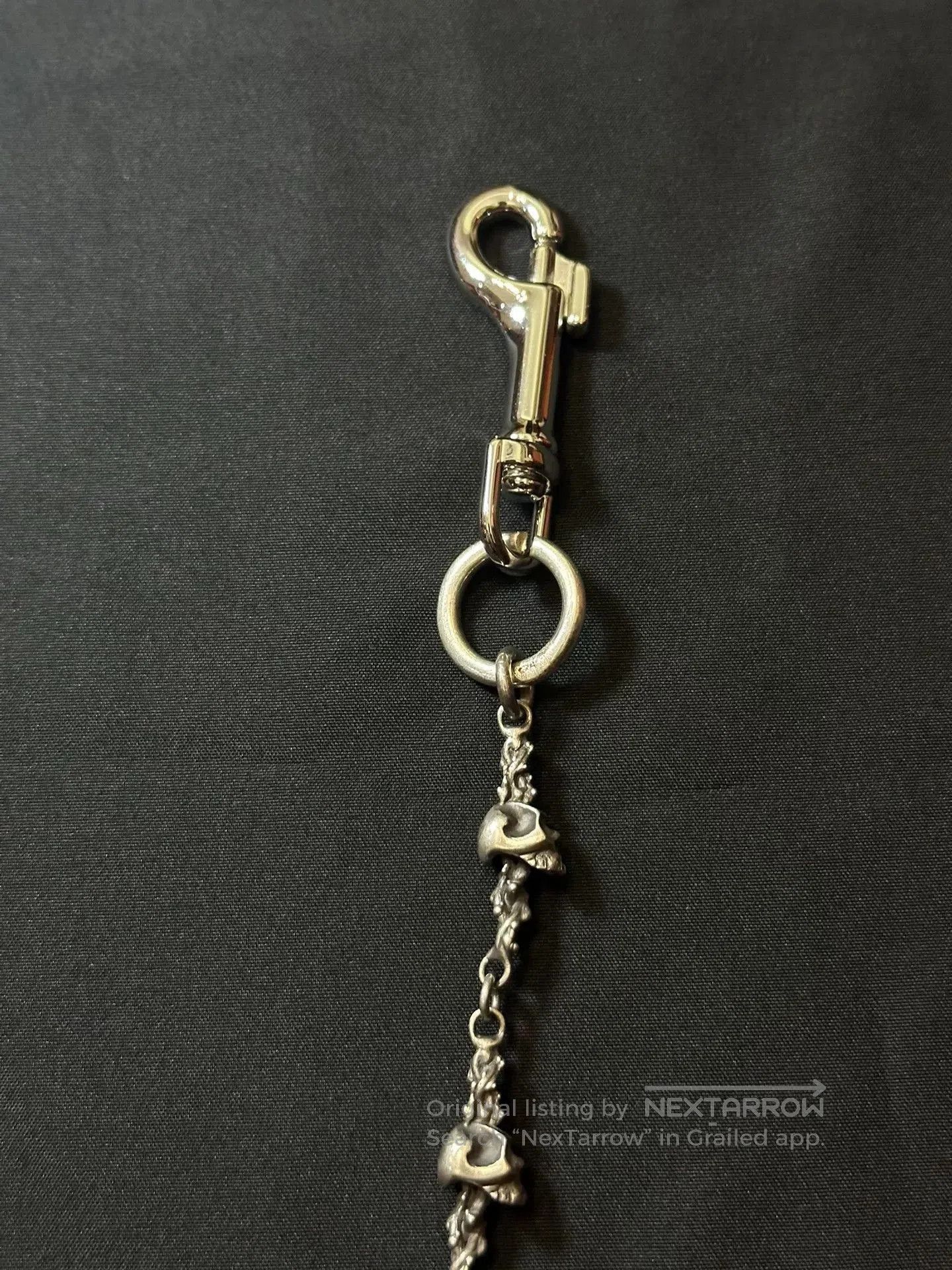 Vintage Vintage 80s Pure Silver Skull Pants Chain. Size ONE SIZE - 5 Thumbnail