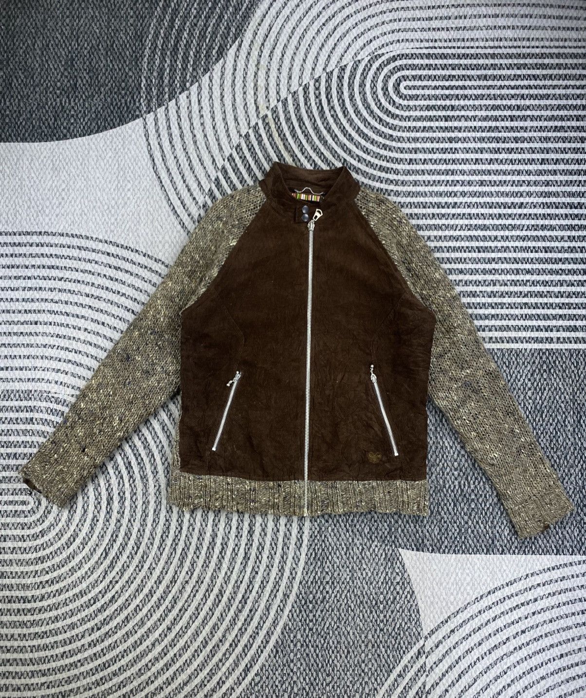 Japanese Brand Vtg Urban Wear Fullzip Brown Color Knit Sweater Size US M / EU 48-50 / 2 - 1 Thumbnail