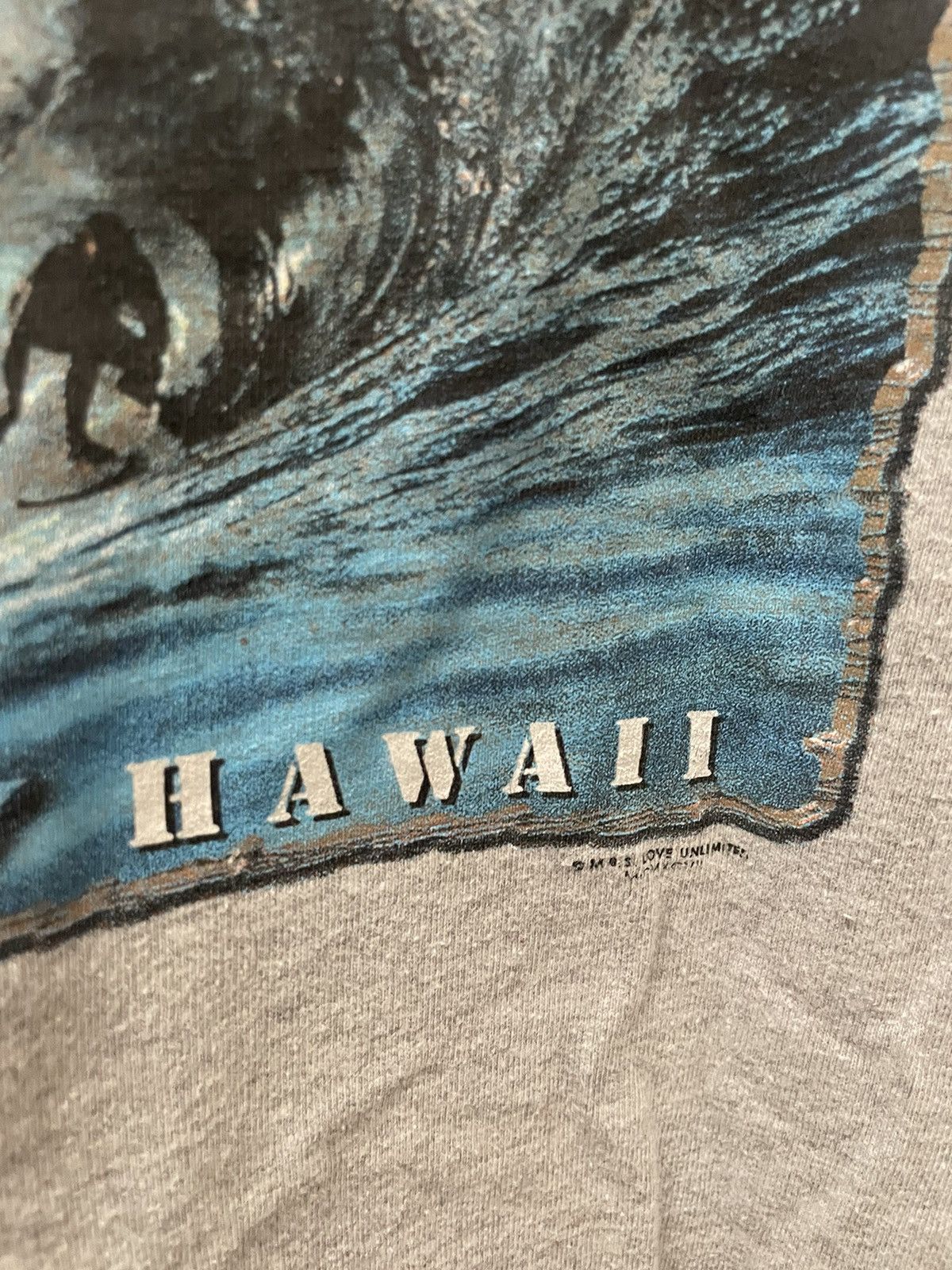 Vintage Vintage 90s Shore Graphic Tee Shirt Unsoundrags Hanes Beefy Size US XL / EU 56 / 4 - 7 Thumbnail