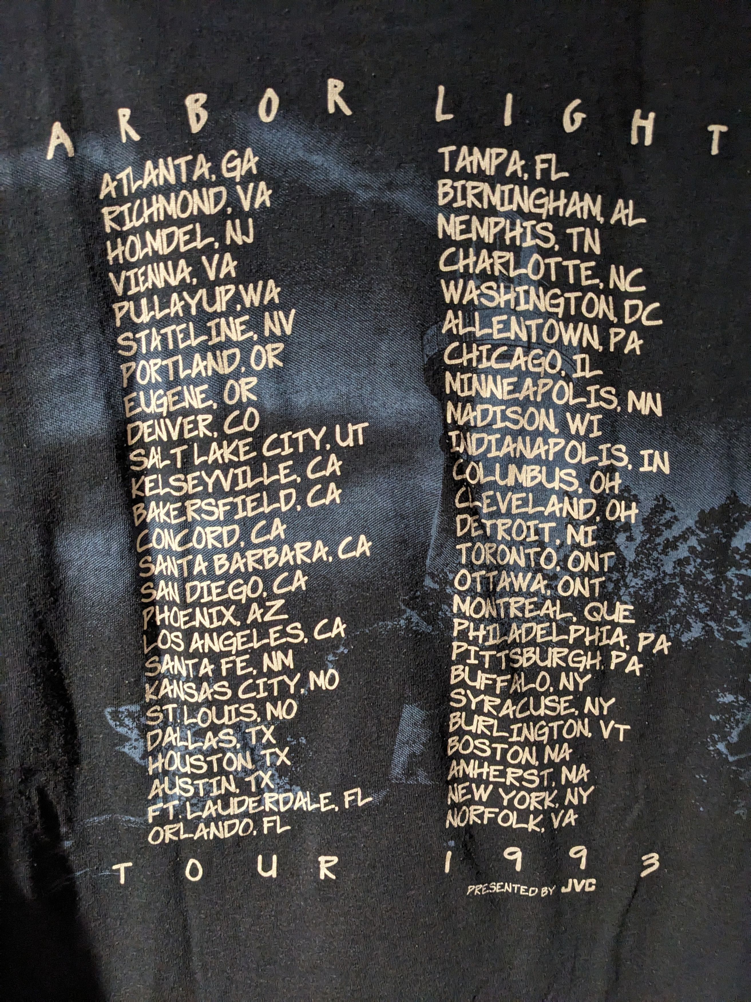 Band Tees × Vintage Vintage 1993 Bruce Hornsby Tour Harbor Lights T-Shirt Size US XL / EU 56 / 4 - 7 Thumbnail