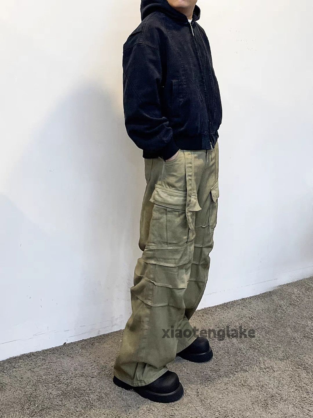 Designer × Japanese Brand × Vintage washed faded cleanfit loose baggy pleated cargo pants Size US 34 / EU 50 - 2 Thumbnail