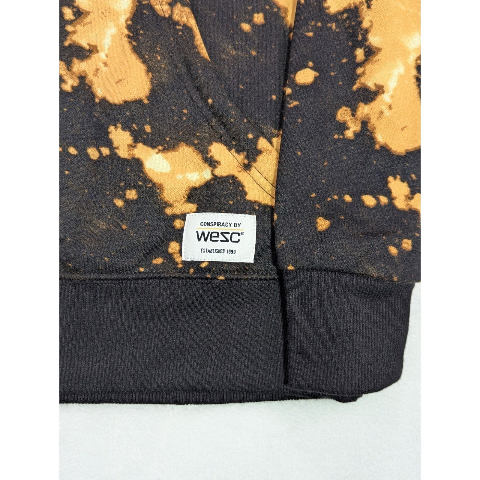 WeSC WeSC Conspiracy Mike Bleached Hoodie Black Yellow S/M Size US S / EU 44-46 / 1 - 3 Thumbnail