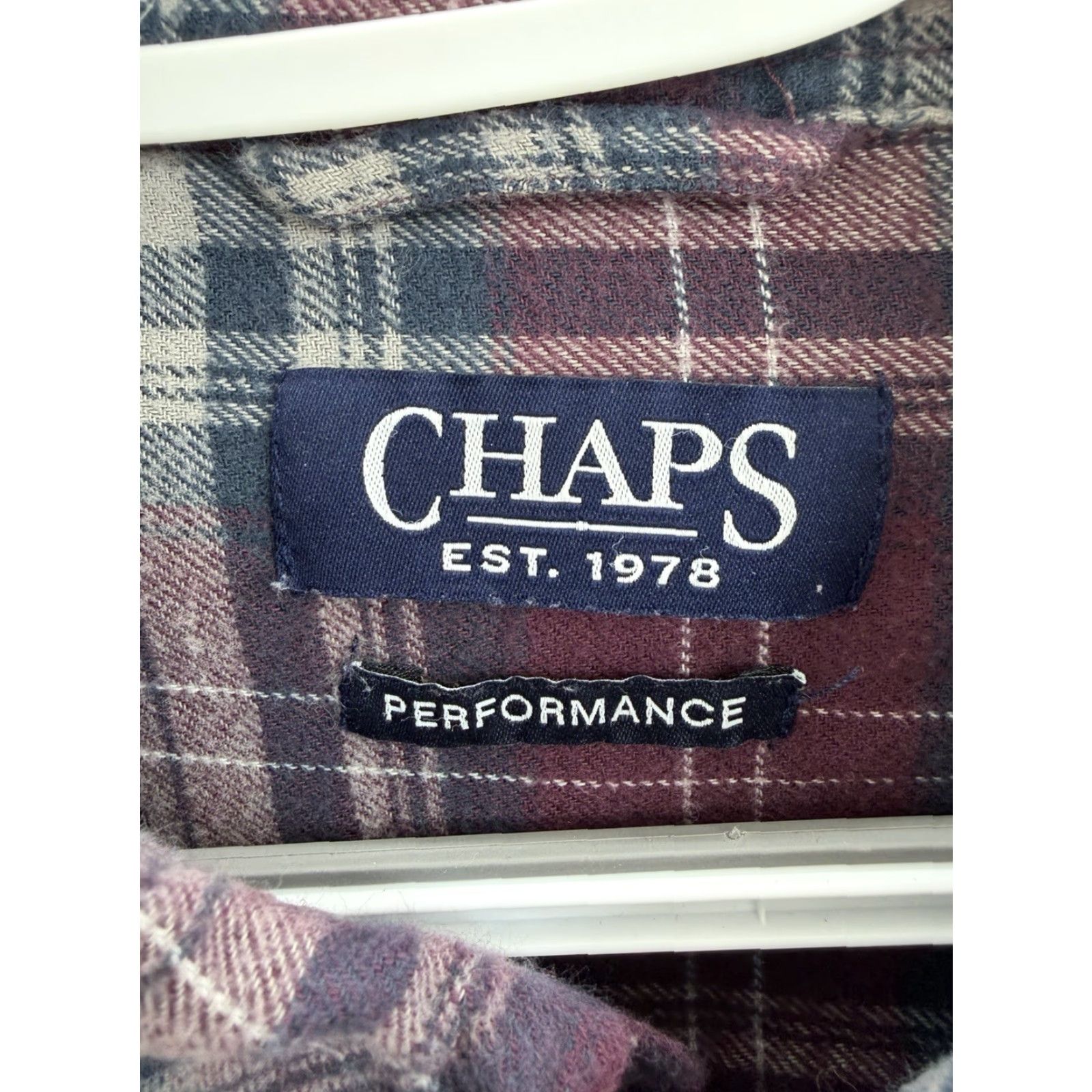 Chaps VINTAGE Chaps Mens Flannel Shirt XL Plaid Maroon Long Sleeve Button Up Size US XL / EU 56 / 4 - 3 Thumbnail