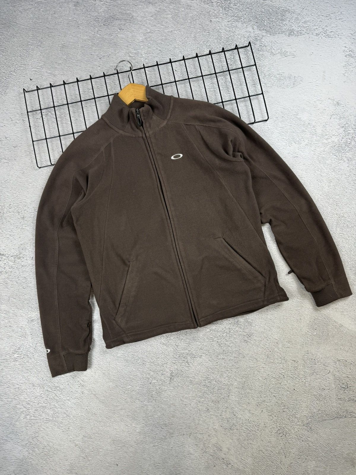 Vintage Oakley Brown Fleece Sweater y2k gorpcore M size