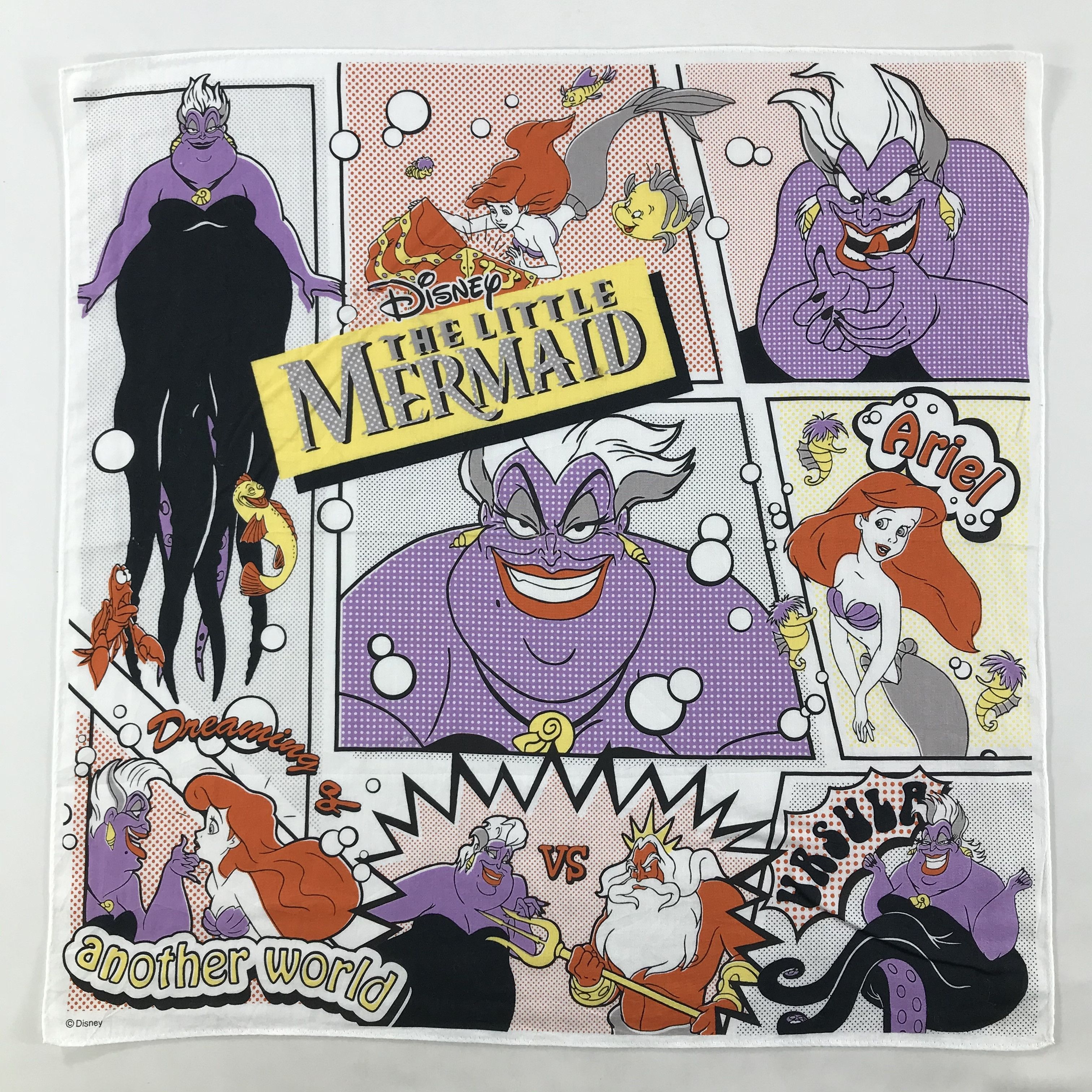 Disney × Vintage Disney Mermaid Bandana / Handkerchief / Neckerchief - S1861 Size ONE SIZE - 1 Thumbnail