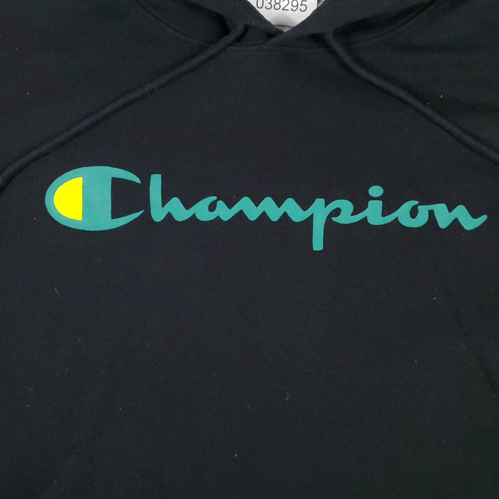 Champion Vintage Champion Men's Size XL Hoodie Pullover Black Knit Logo Casual Sweatshirt Size US XL / EU 56 / 4 - 2 Thumbnail