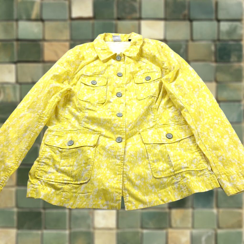 Vintage Cabi Blazer Shirt Womens Floral Button Jacket 5160 Yellow M Medium Spring Field Of Daisies Womens Button Blazer Jacket 5160 Yellow MINT Size M / US 6-8 / IT 42-44 - 1 Thumbnail