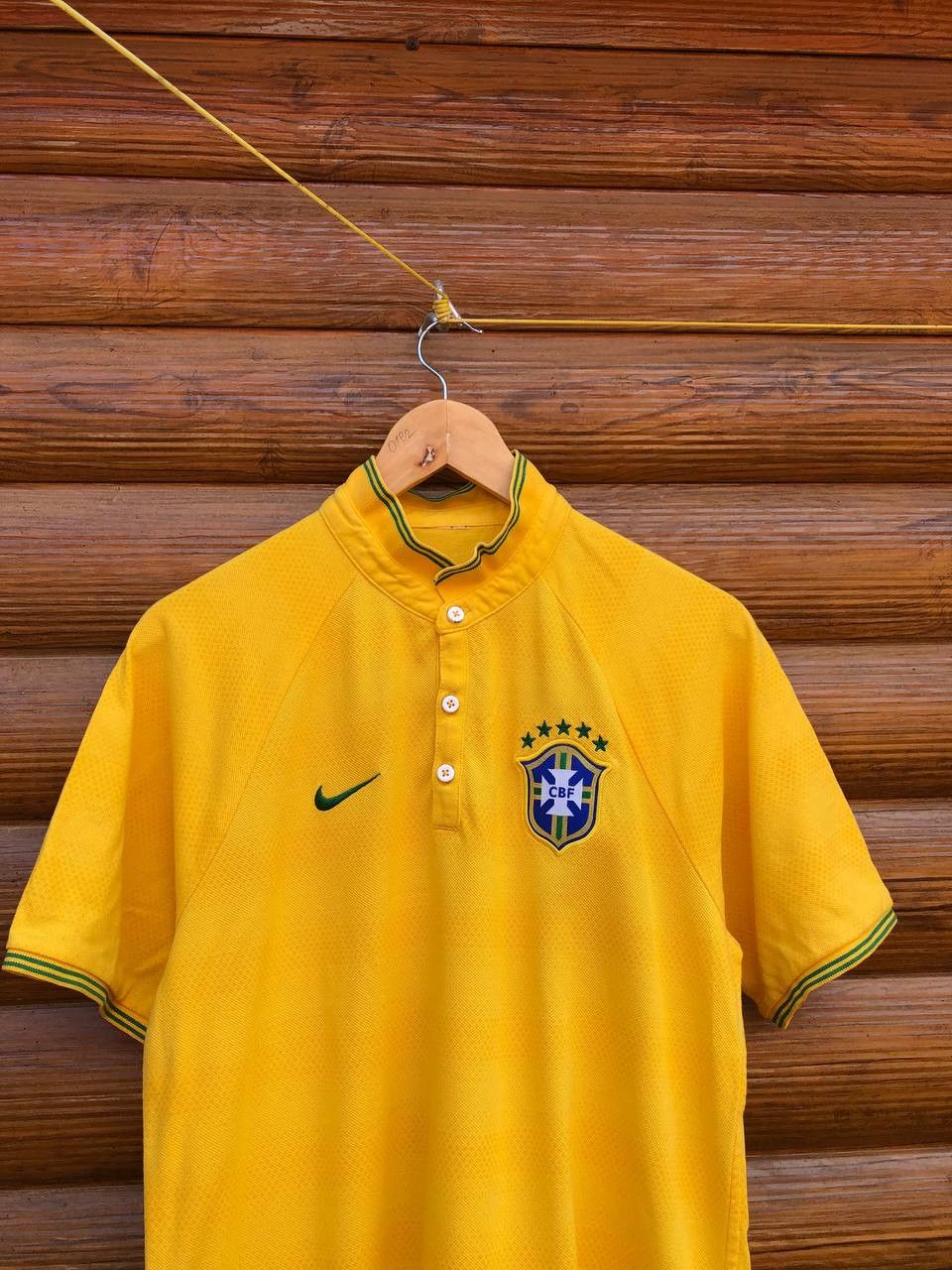 Nike BRASIL HOME FOOTBALL SHIRT SOCCER JERSEY NIKE Size US L / EU 52-54 / 3 - 3 Thumbnail