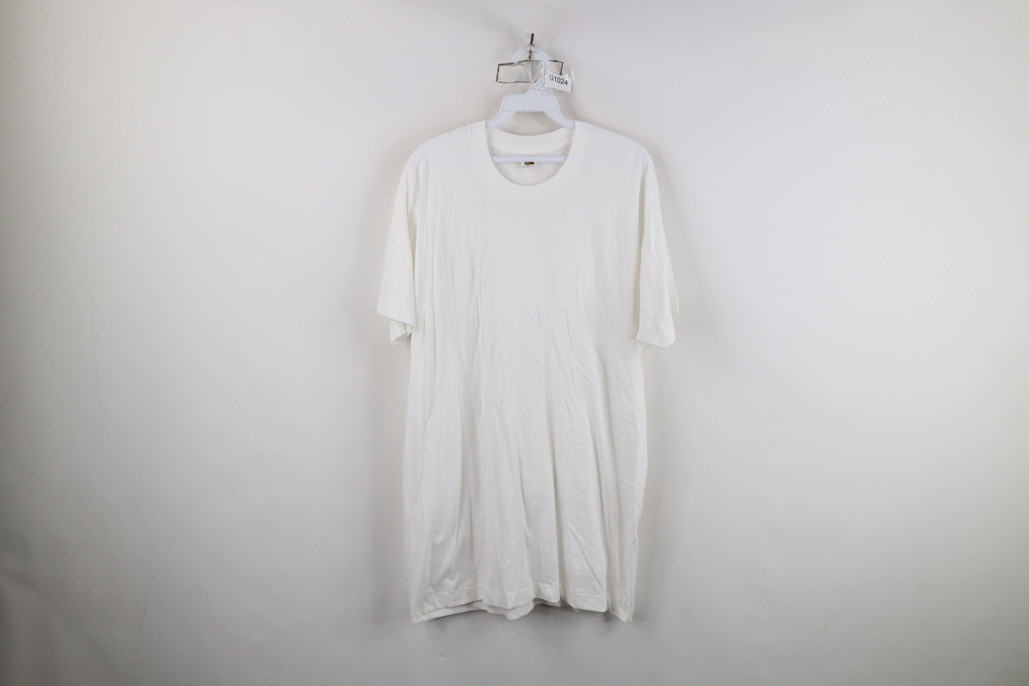 Vintage Vintage 90s Streetwear Cotton Short Sleeve T-Shirt White USA Size US XL / EU 56 / 4 - 1 Thumbnail