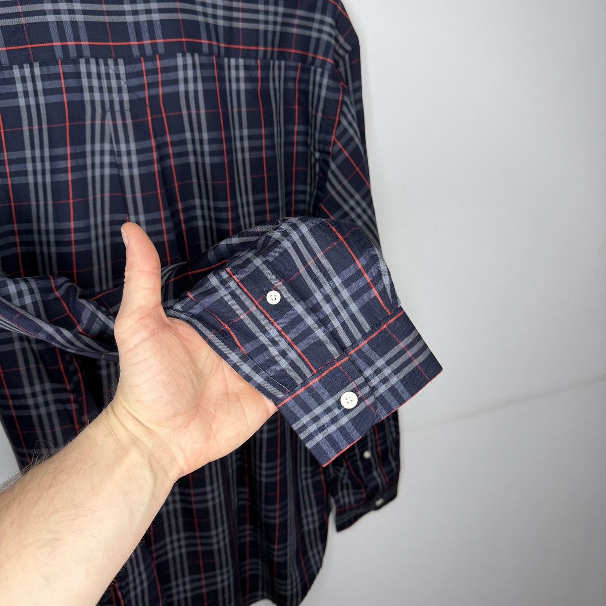 Burberry Burberry Nova Check Navy Checkered Shirt Button Up BRAND NEW Size US M / EU 48-50 / 2 - 12 Thumbnail