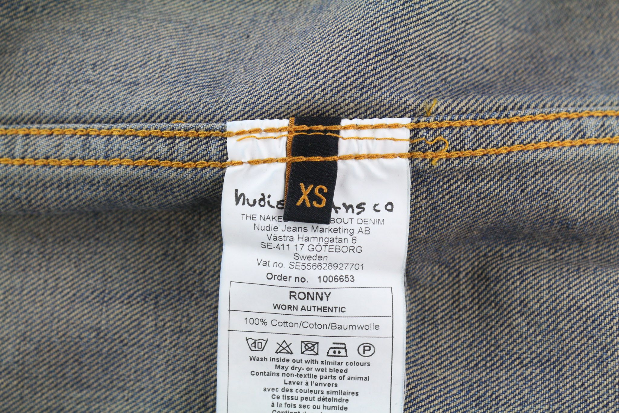 Nudie Jeans RONNY WORN AUTHENTIC XS Denim Polo Jacket 80360 Size US XS / EU 42 / 0 - 7 Thumbnail