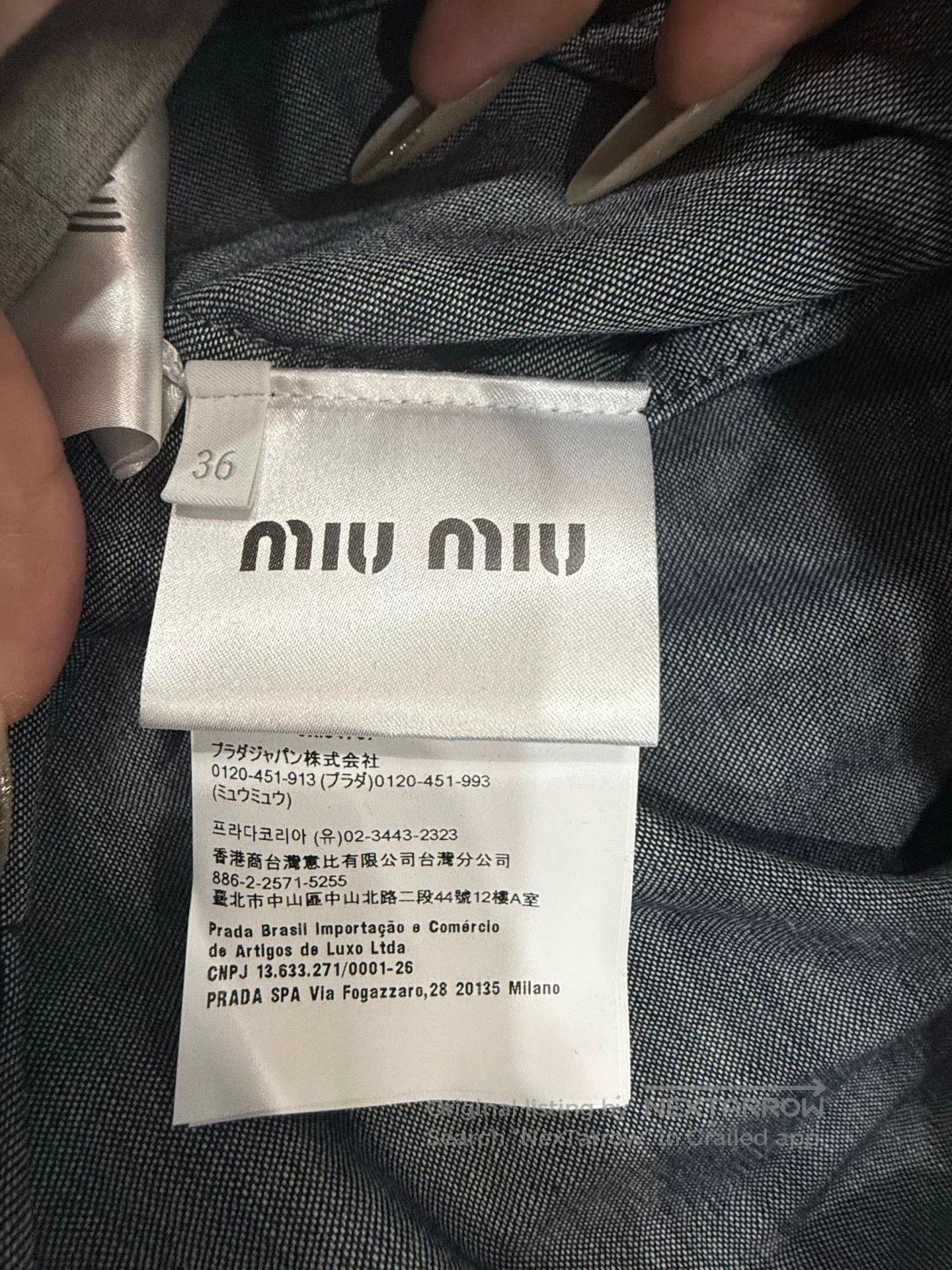 Miu Miu MiuMiu Flocked Short Coat. Size XS / US 0-2 / IT 36-38 - 4 Thumbnail