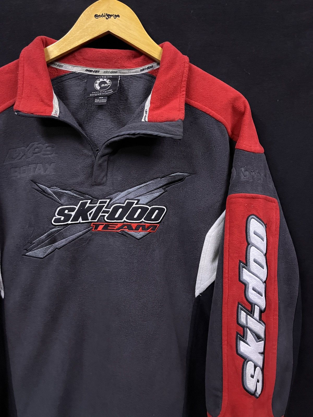 Other VINTAGE BRP SKI-DOO SPELLOUT LIGHT FLEECE JACKET Size US L / EU 52-54 / 3 - 2 Thumbnail