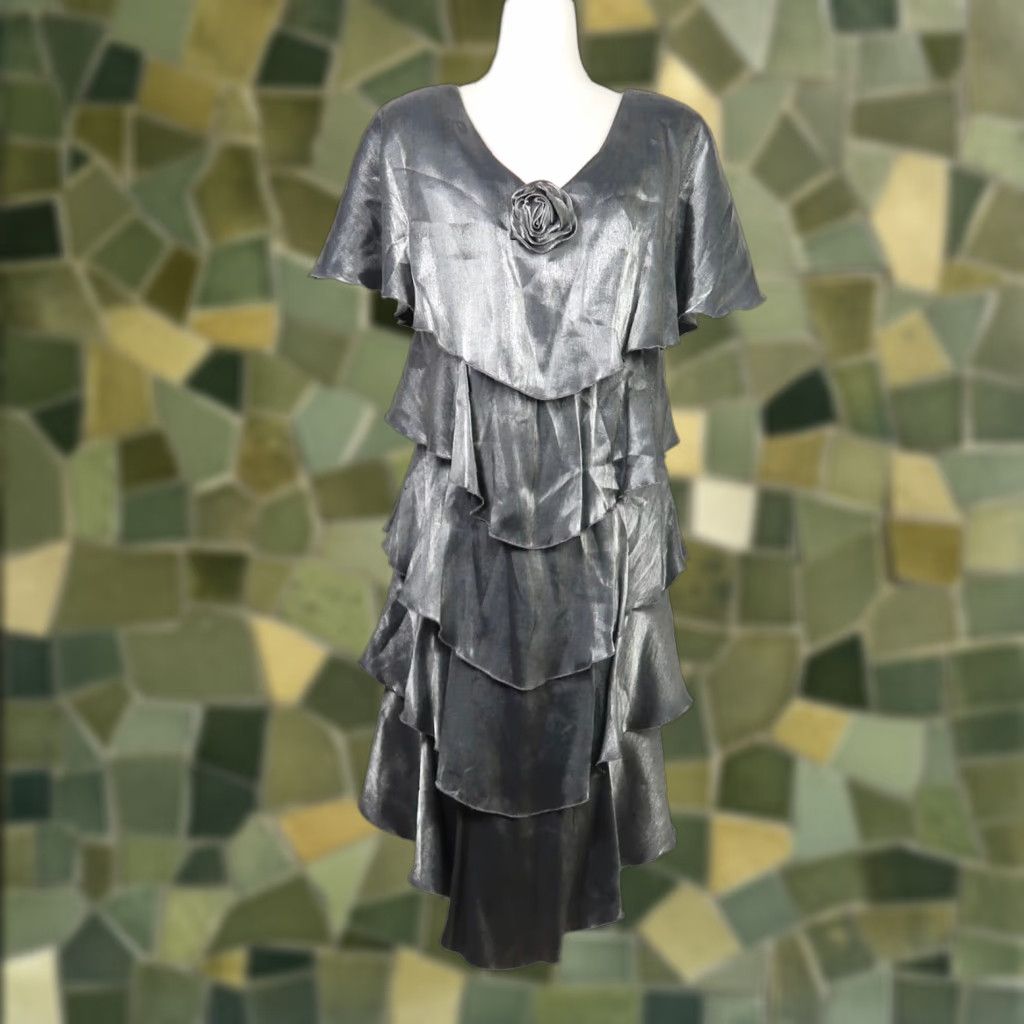 90s silver dress ICONIC Paco Rabanne 90s Metallic Mini Dress (S-M)  Ciao Kasia