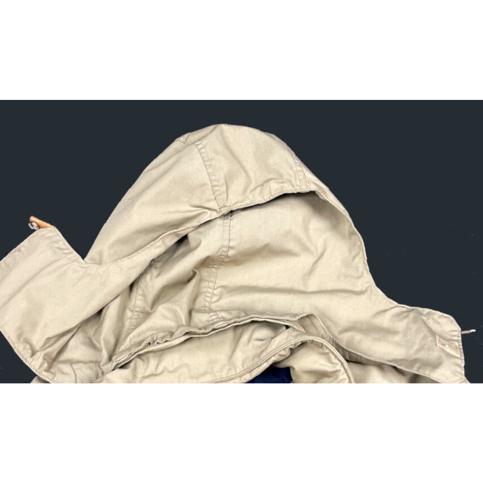 Vintage VTG Woolrich Men's L Beige Parka Field Jacket Lined Removable Hood USA Made Size US L / EU 52-54 / 3 - 7 Thumbnail
