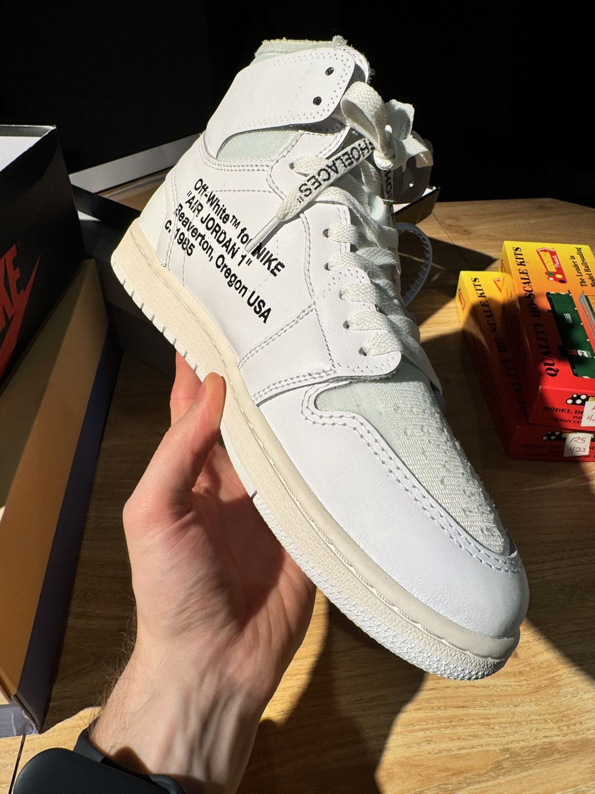 Nike × Off-White × Virgil Abloh Off White x Air Jordan 1 Retro High OG Euro Chicago Virgil Size US 10 / EU 43 - 10 Thumbnail