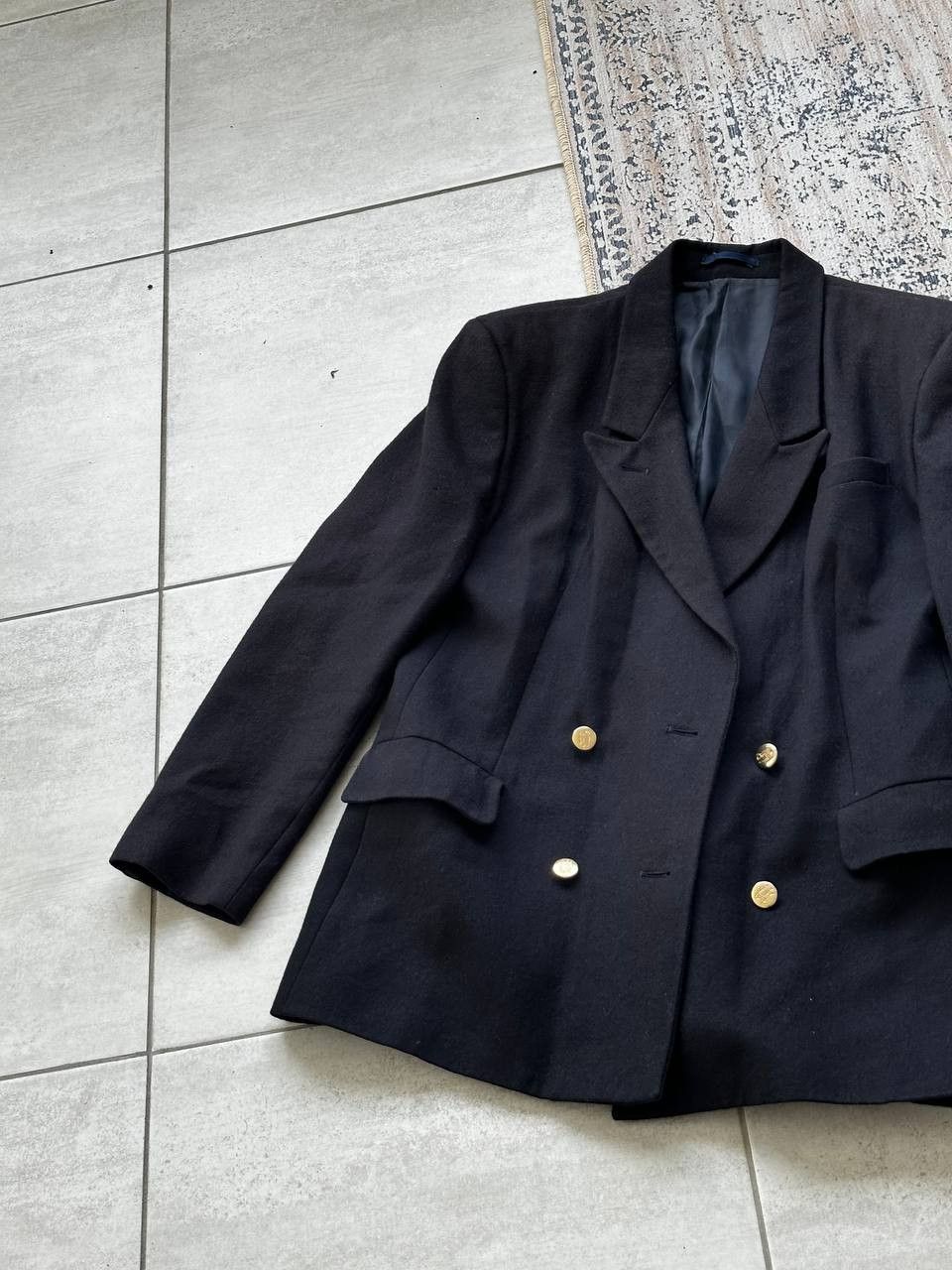 Burberry Burberry Double Breasted Navy Wool Blazer Size US M / EU 48-50 / 2 - 3 Thumbnail