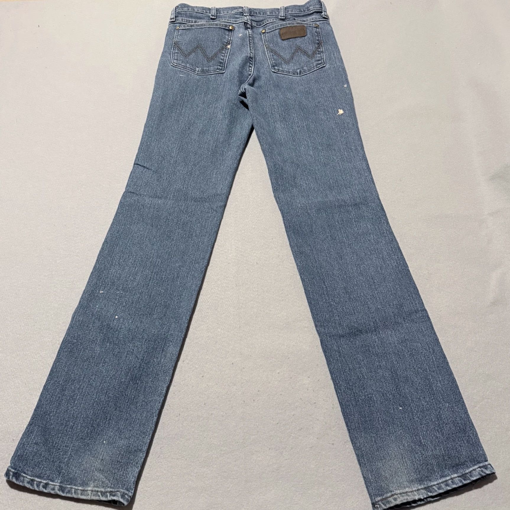 Wrangler Wrangler Cowboy Cut Jeans Men Blue Denim Paint Splatter Slim Fit Zip Fly - 30X34 Size US 30 / EU 46 - 5 Thumbnail