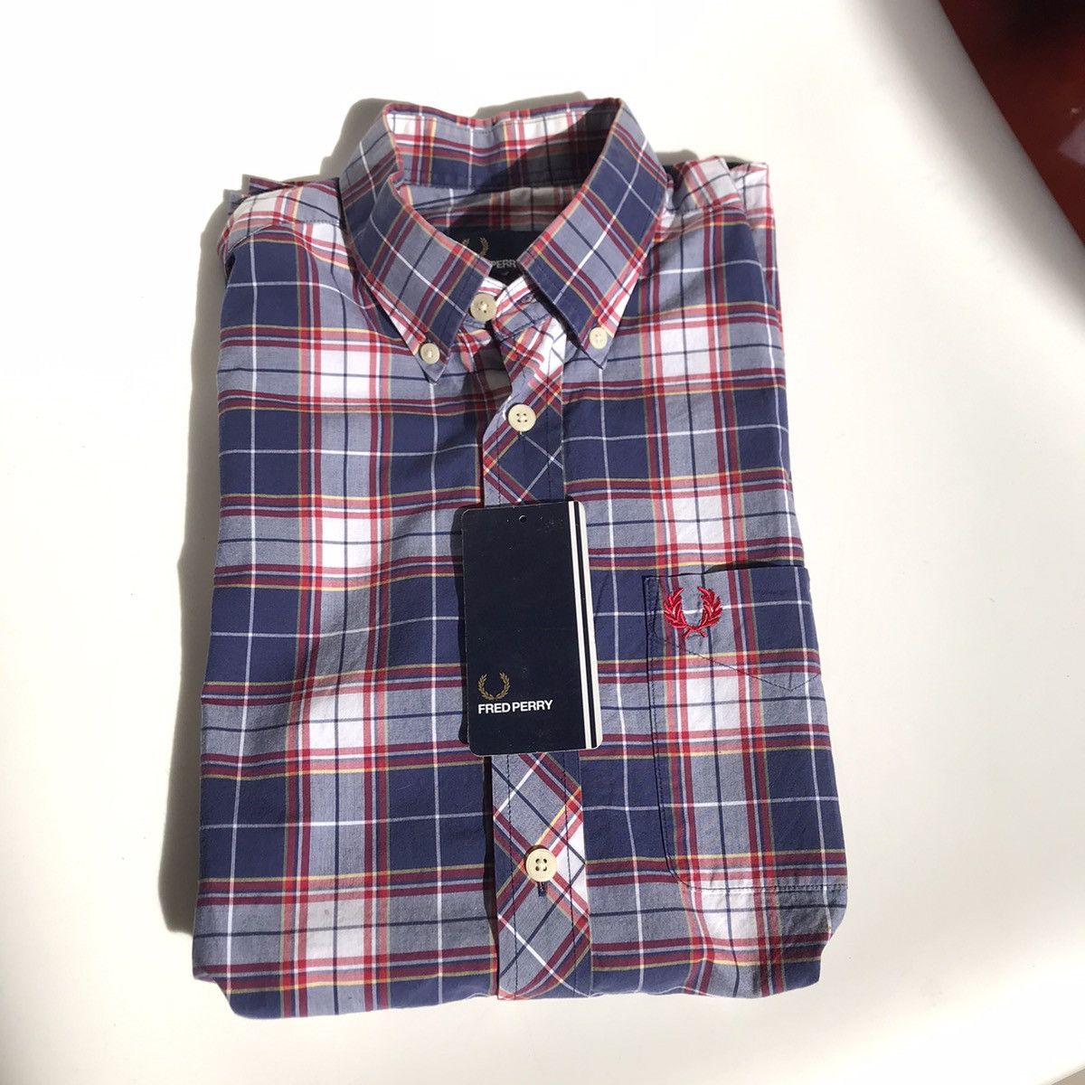 Fred Perry × Vintage Fred Perry Plaid Tartan Checkered Shirt Button down trimfit Size US XS / EU 42 / 0 - 14 Thumbnail