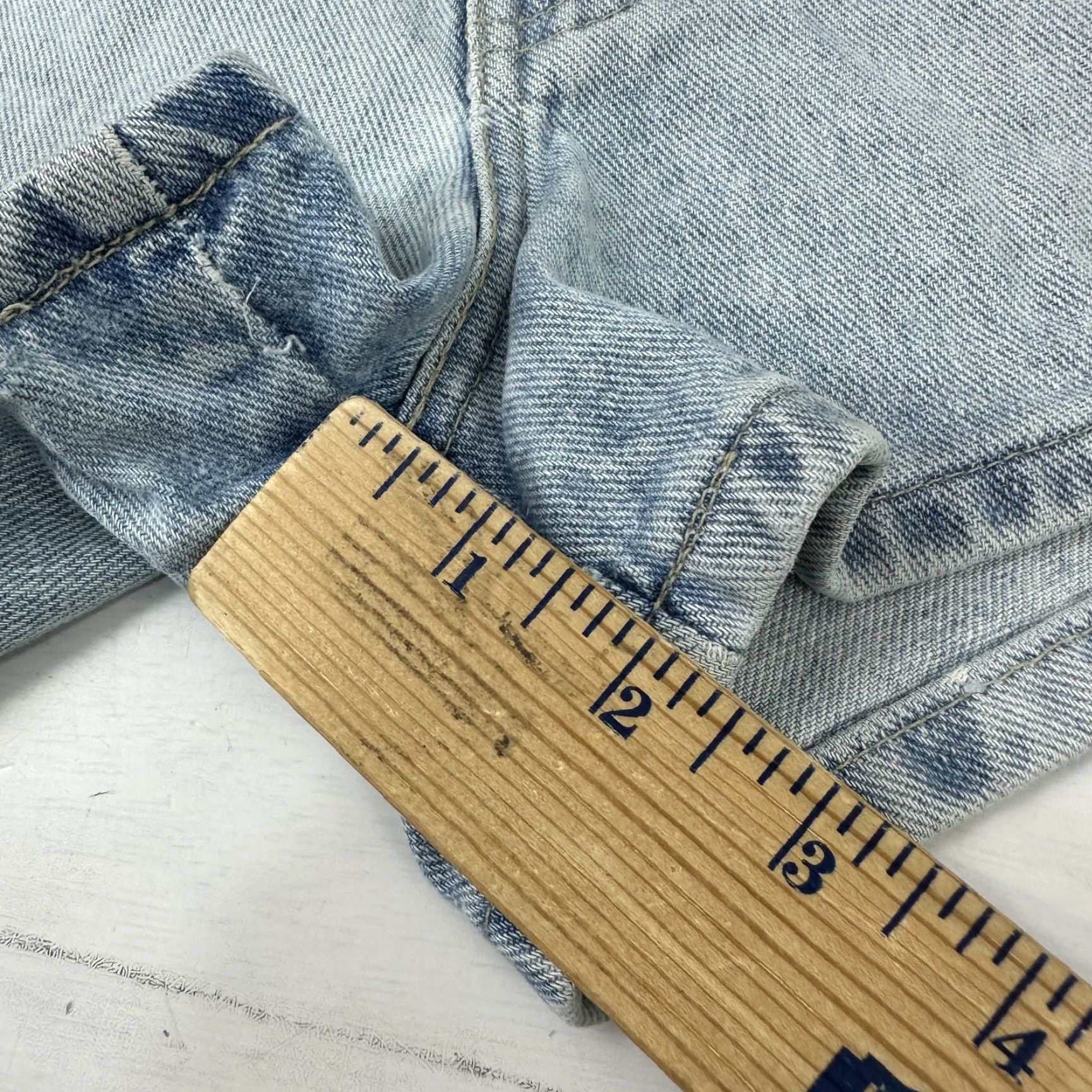 Express VINTAGE Express Blues Jeans Shorts Womens Size 1/2 Blue Denim Bermuda 90s Casual Womens Size 25" / US 0 / IT 36 - 6 Thumbnail