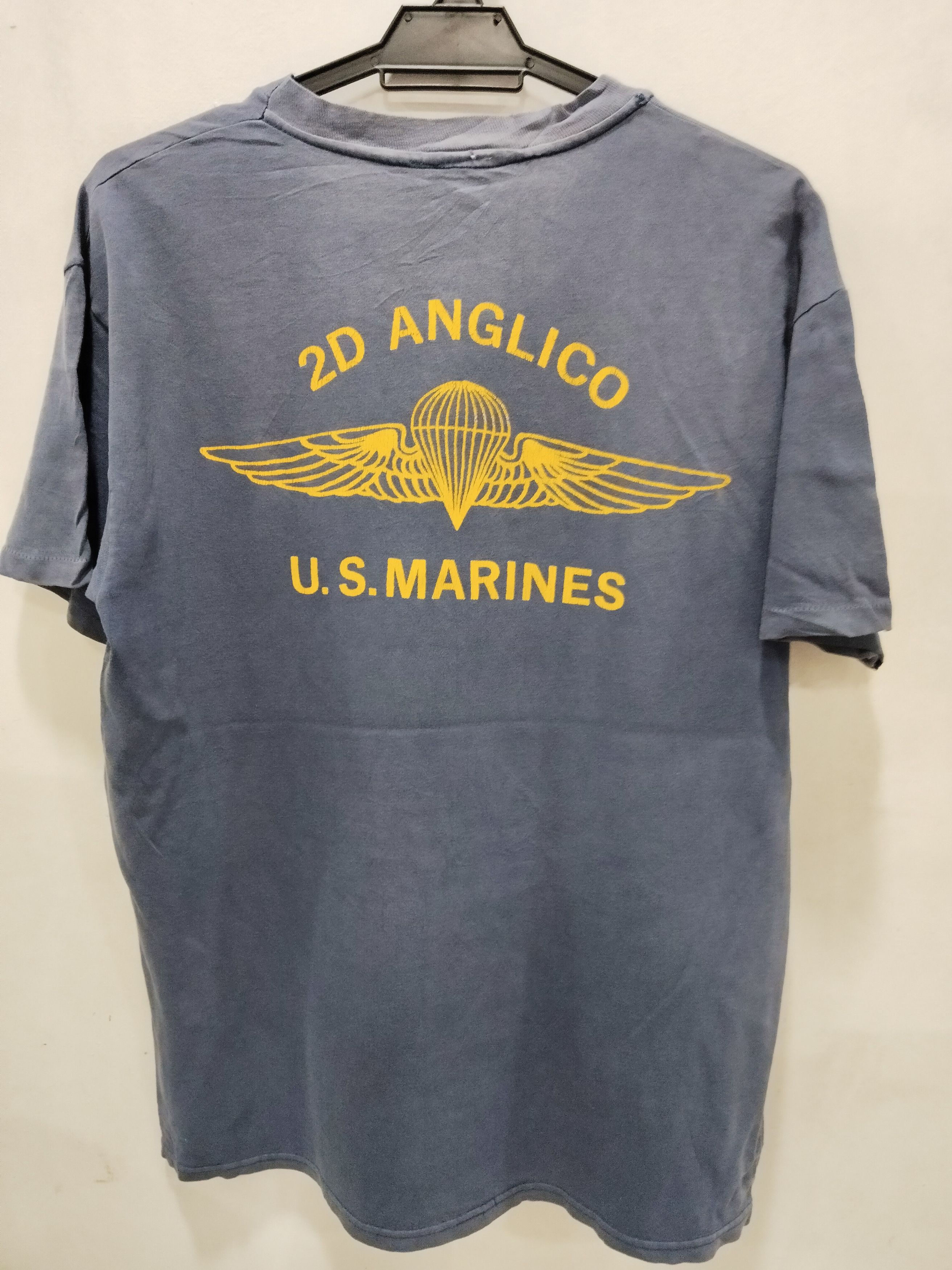 Vintage Vintage 80s Faded&Thrashed USMC Tshirt Size US M / EU 48-50 / 2 - 1 Thumbnail
