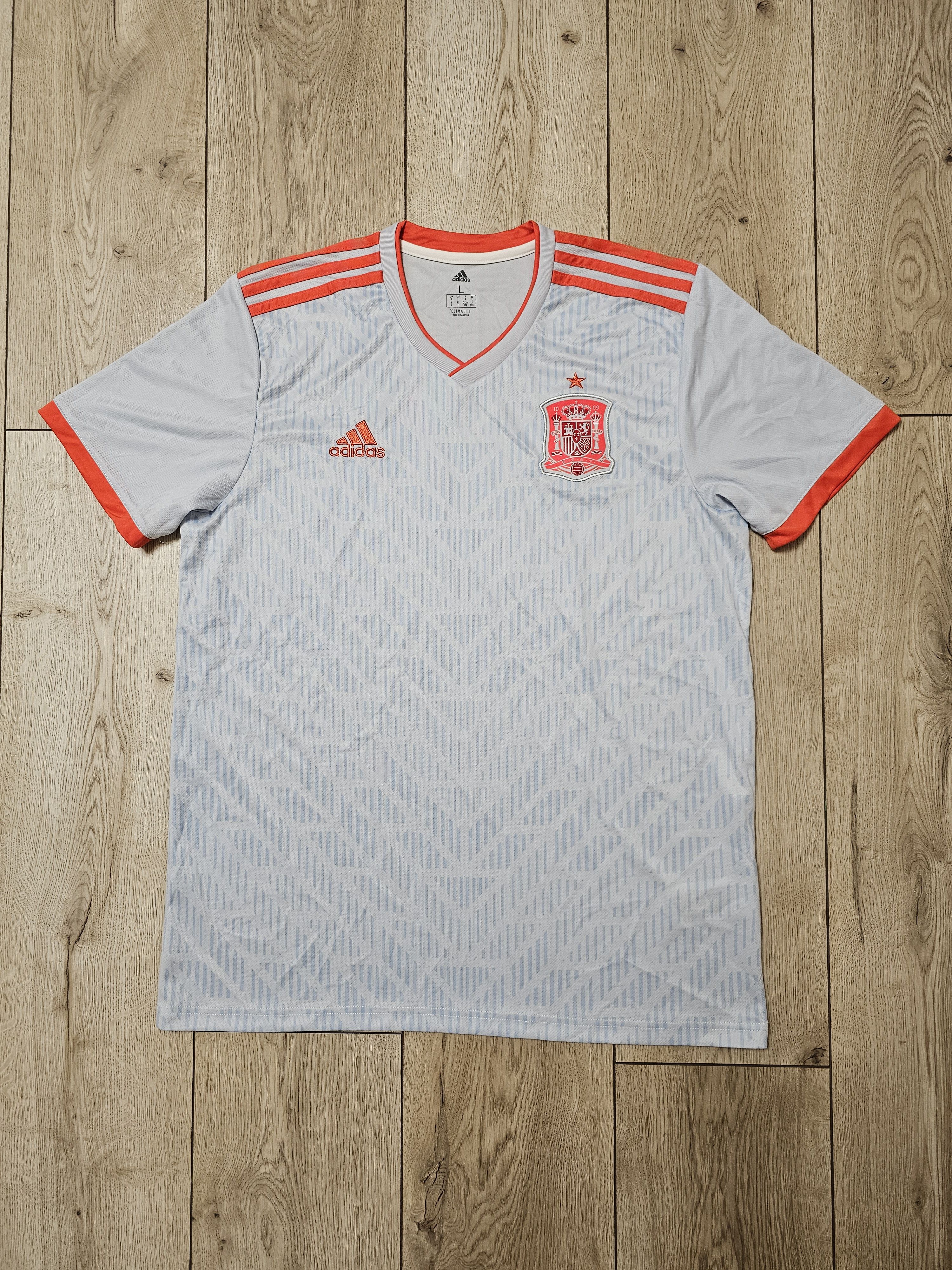 Adidas SPAIN 2018 2019 AWAY ESPANIA FOOTBALL SHIRT SOCCER JERSEY Size US L / EU 52-54 / 3 - 1 Thumbnail