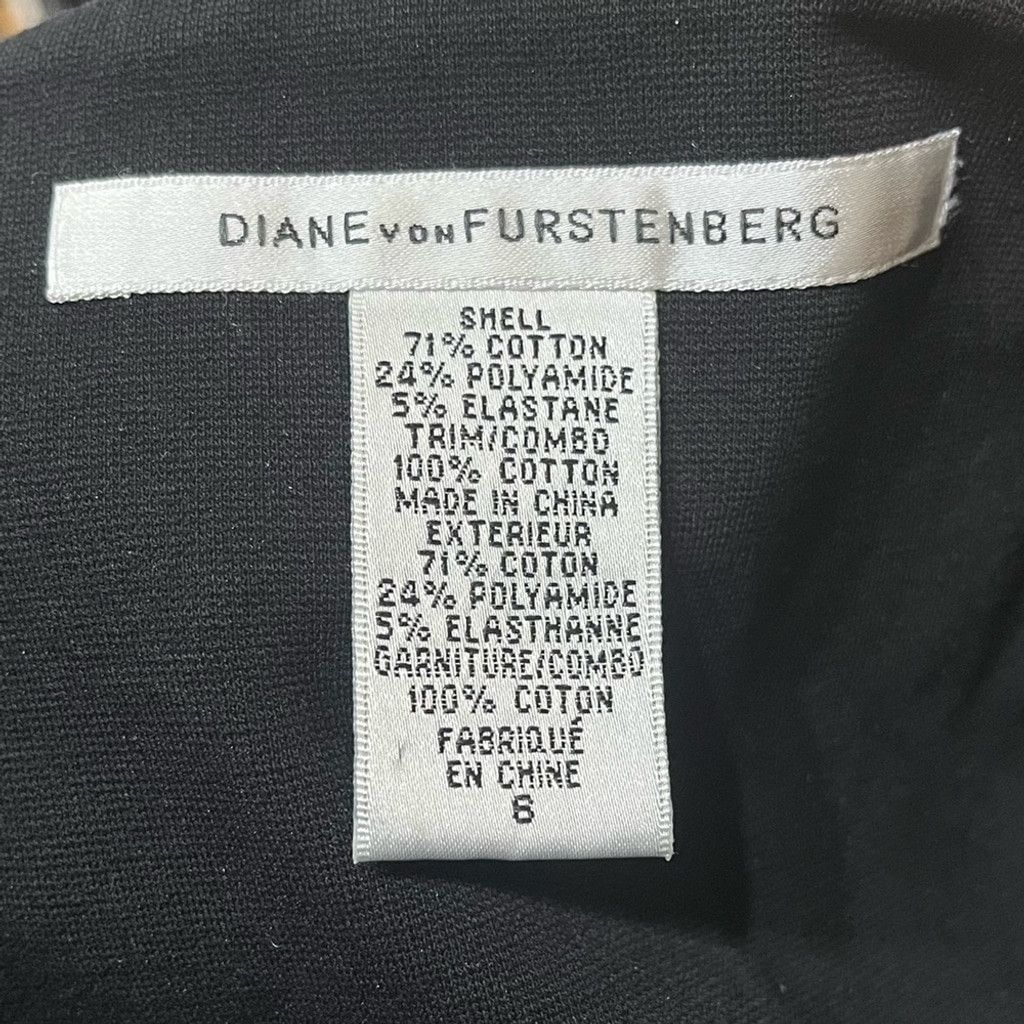 Diane von Furstenberg DVF Diane Von Furstenberg Black Knit Sleeveless Midi Dress 6 Size M / US 6-8 / IT 42-44 - 6 Thumbnail