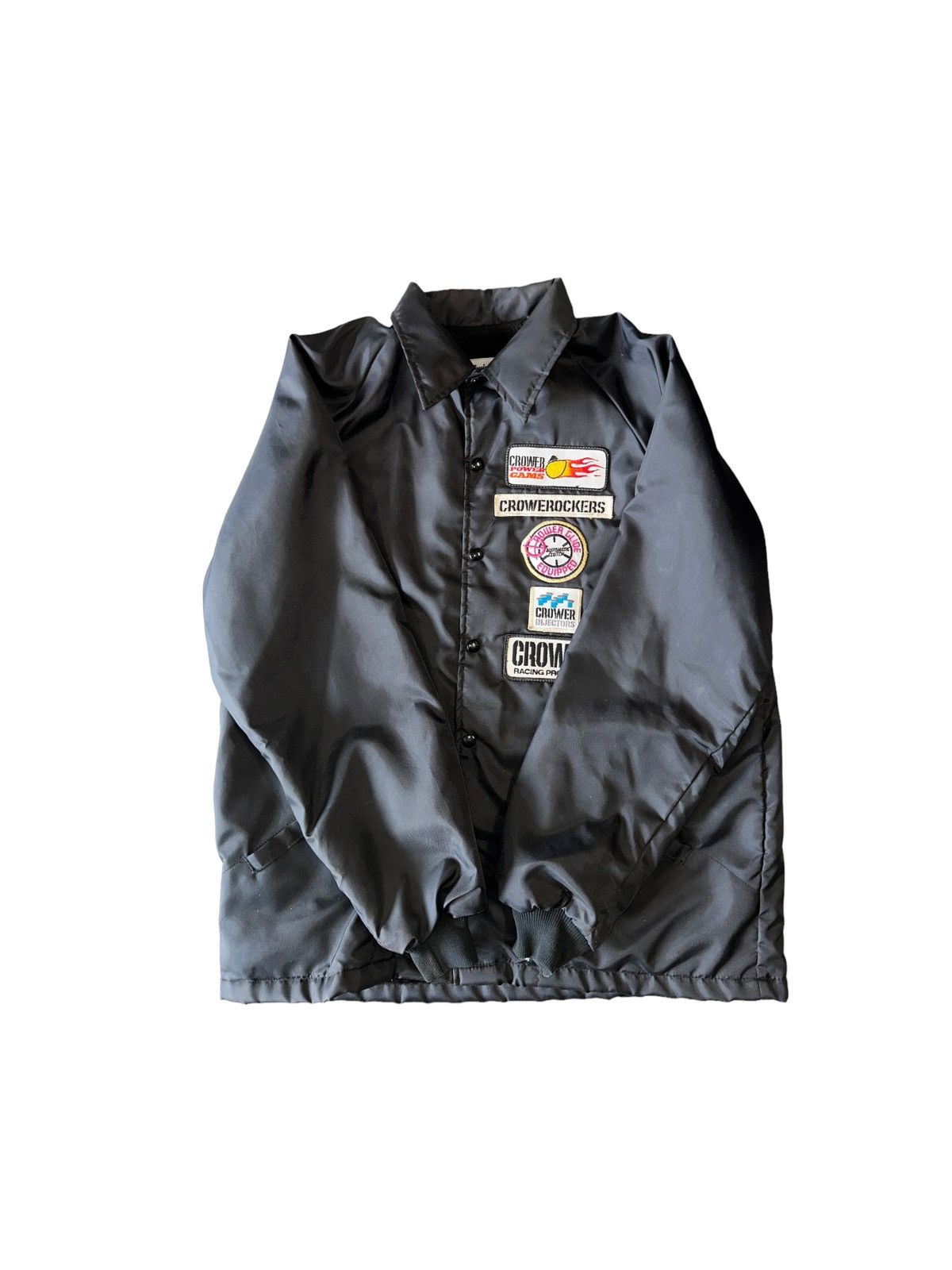 image of Vintage Swingster Racing Jacket Crower Power Cams Size L in Black, Men's