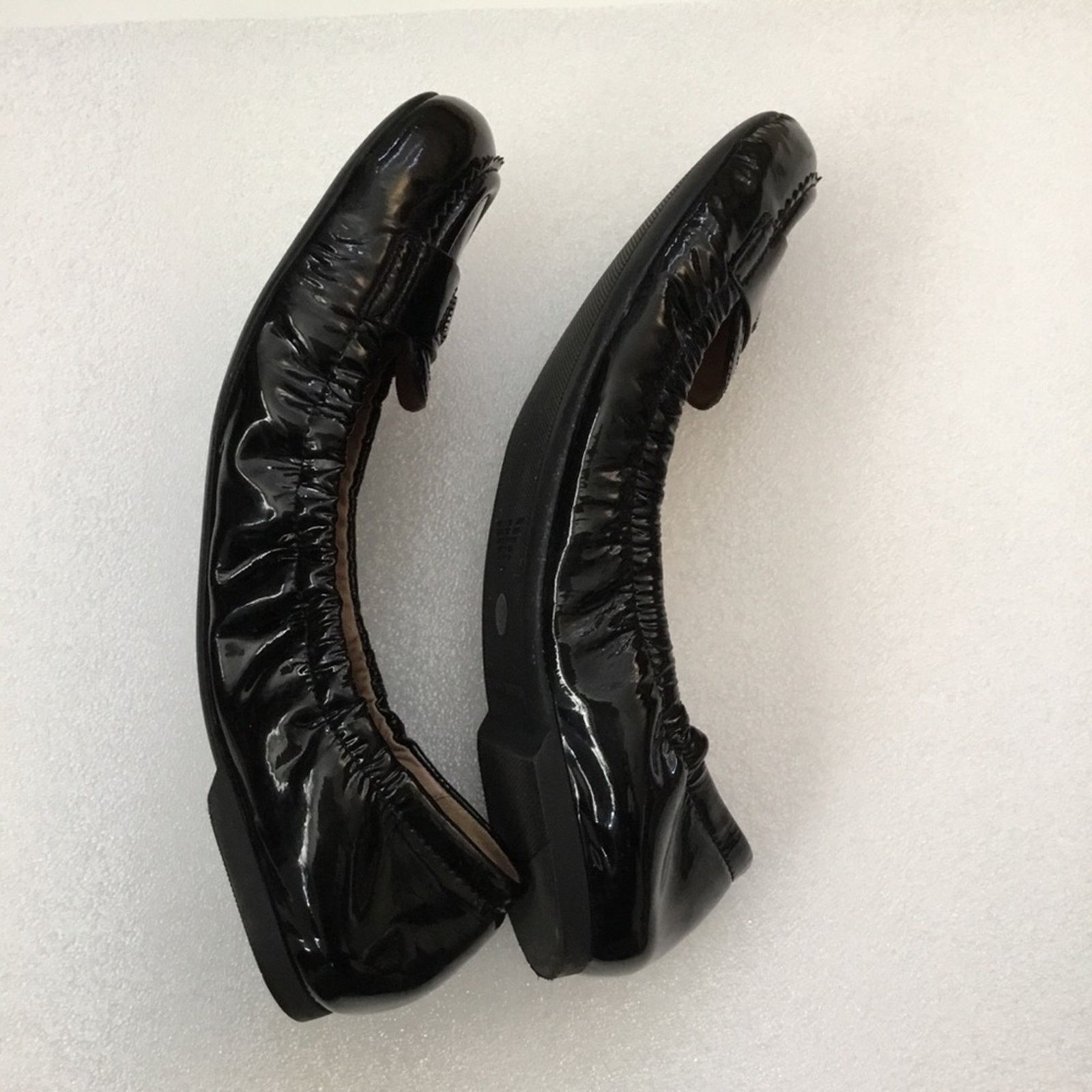 Emporio Armani Emporio Armani Black Patent Leather Flats Size US 6 / IT 36 - 8 Thumbnail