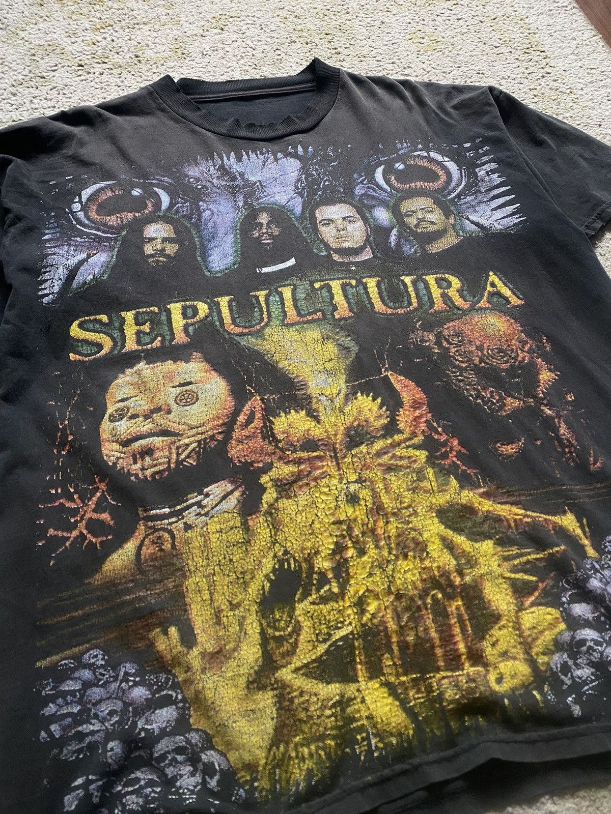 Band Tees Vintage 90’s Sepultura Mexican Bootleg Shirt Size US L / EU 52-54 / 3 - 5 Thumbnail