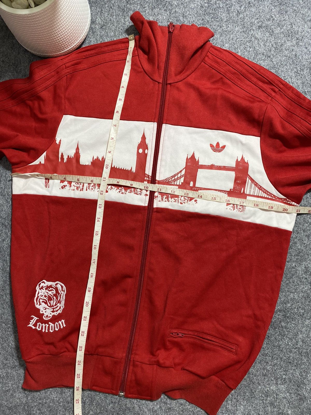 Adidas Rare Adidas Original London Jacket Red Bridge Size US M / EU 48-50 / 2 - 12 Thumbnail
