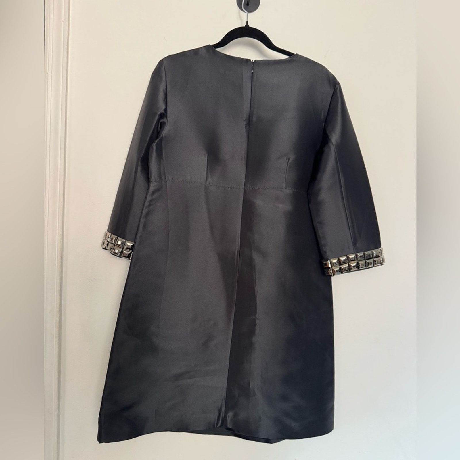 Burberry Burberry Black Dress with Embellished Trim NWT Size L / US 10 / IT 46 - 2 Thumbnail