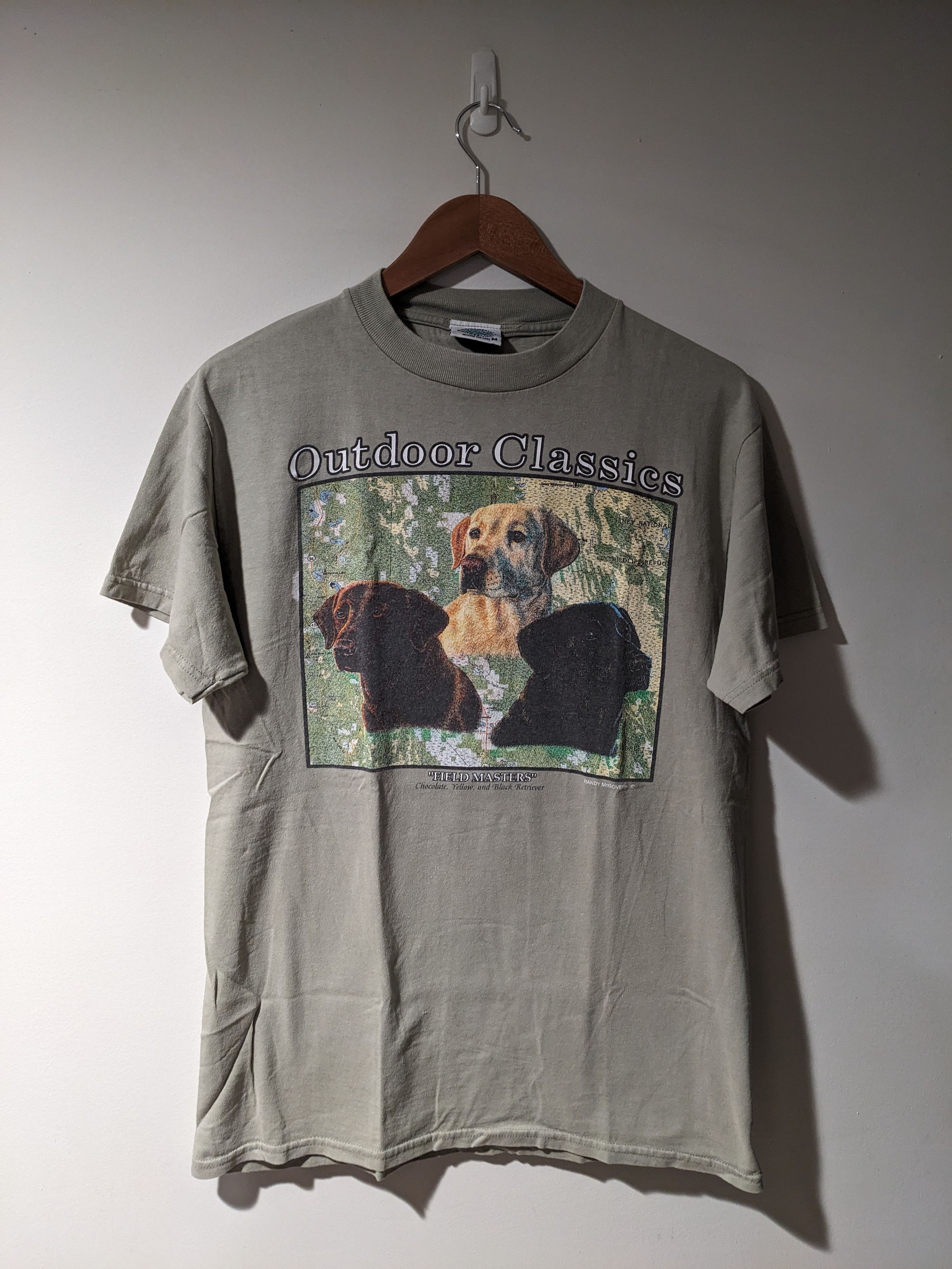 Vintage Vintage 90s Outdoor Classics Labrador Dog Animal T-Shirt Size US M / EU 48-50 / 2 - 1 Thumbnail
