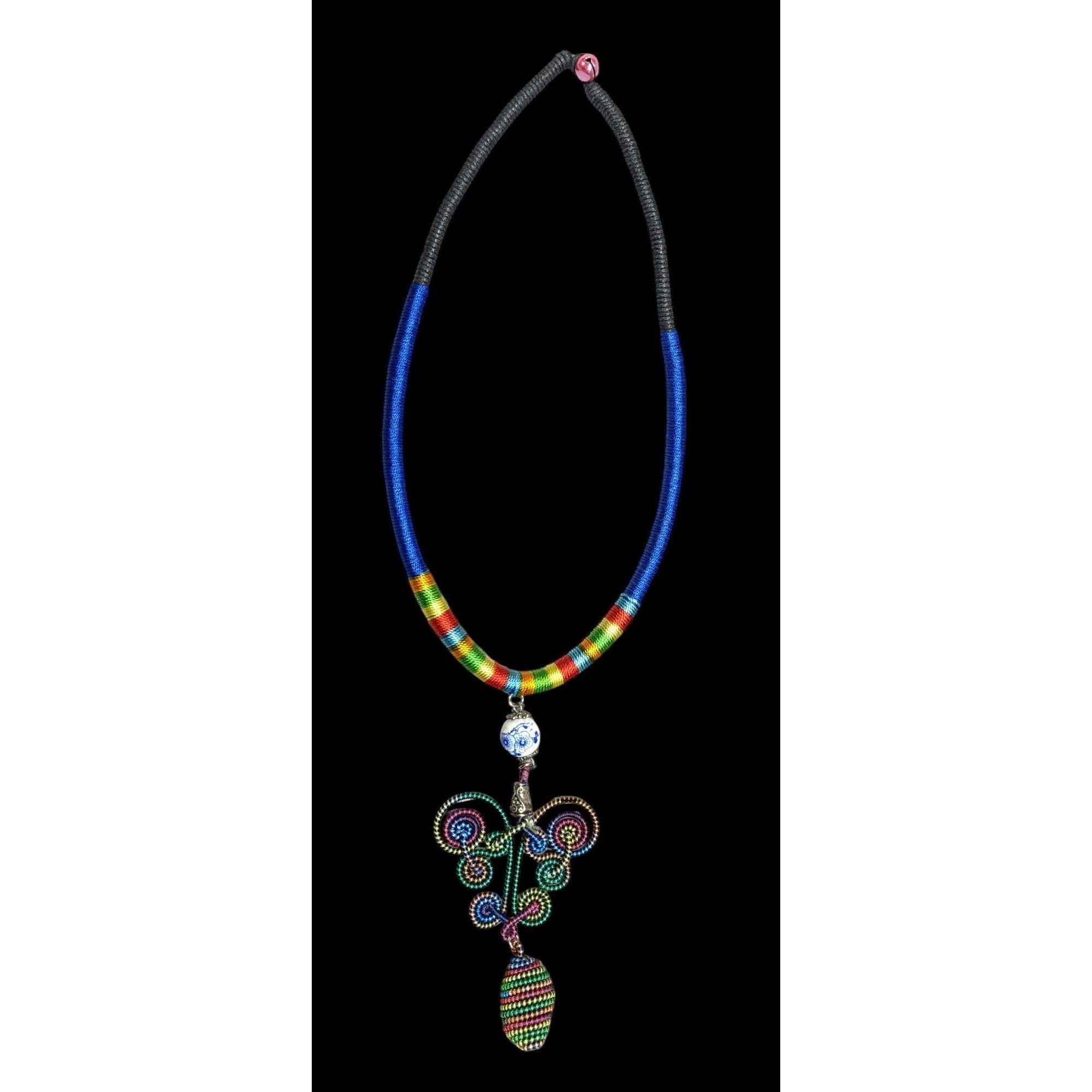 Other Rainbow Fairycore Wire And Thread Statement Pendant Necklace Size ONE SIZE - 1 Thumbnail