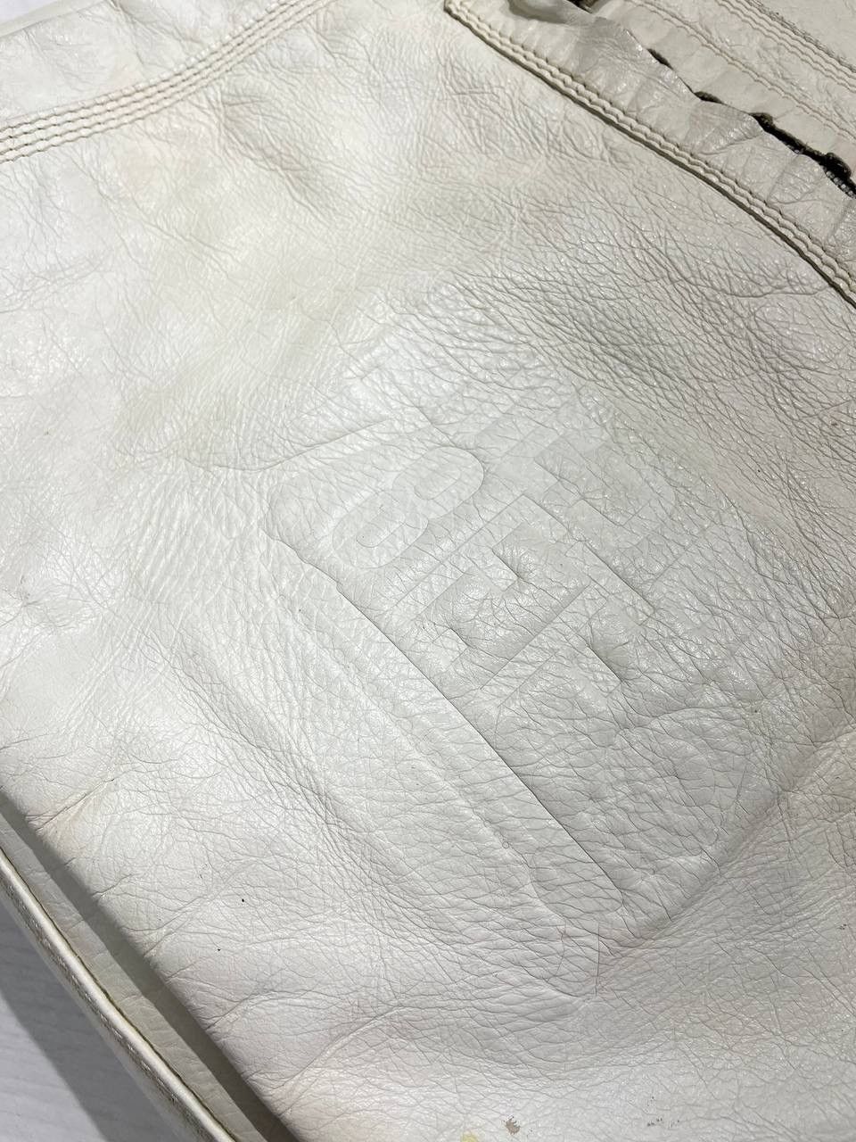 Vintage Diesel Leather Shoulders Messenger Bag Distrissed