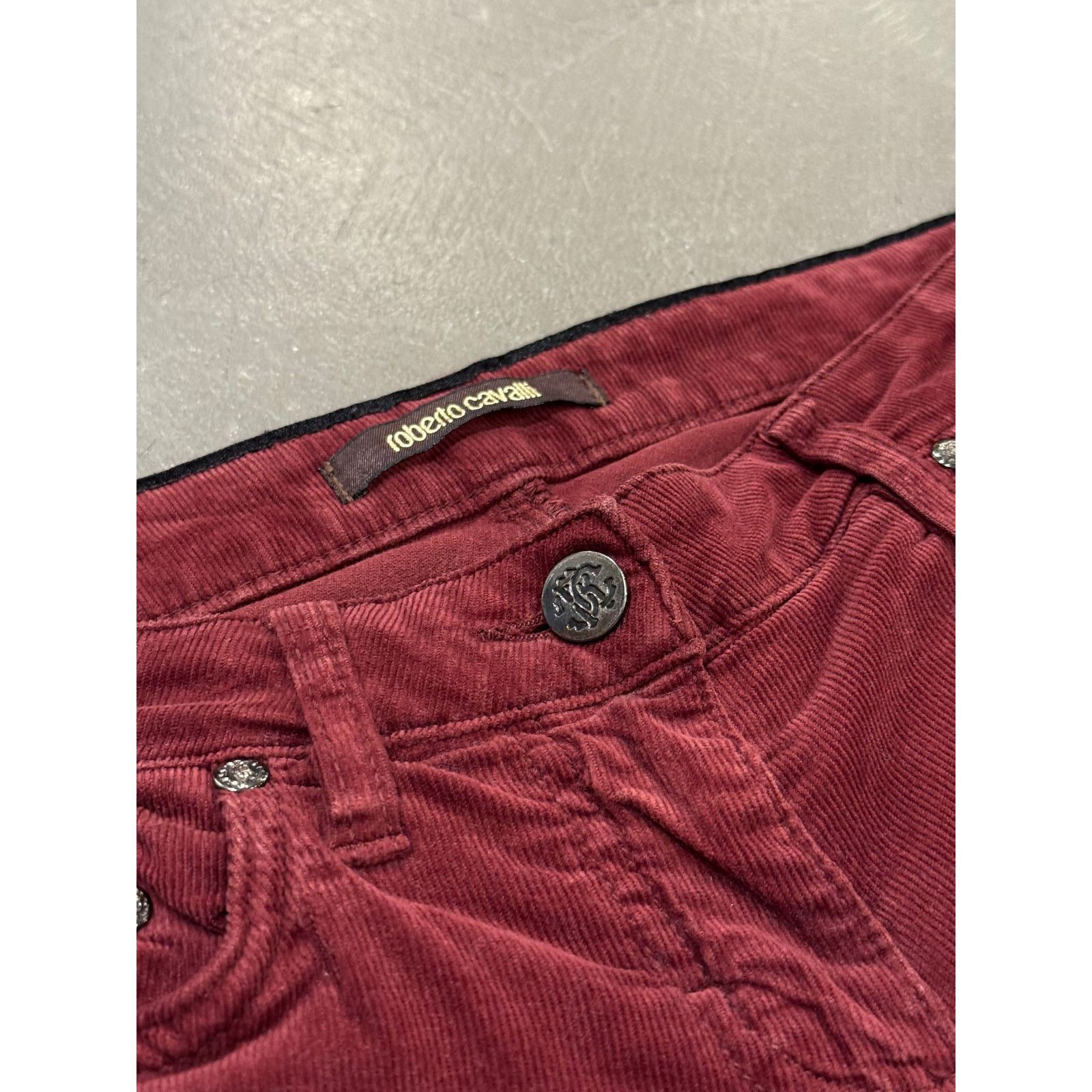 Roberto Cavalli 2000s Roberto Cavalli burgundy corduroy pants Size 27" / US 4 / IT 40 - 5 Thumbnail