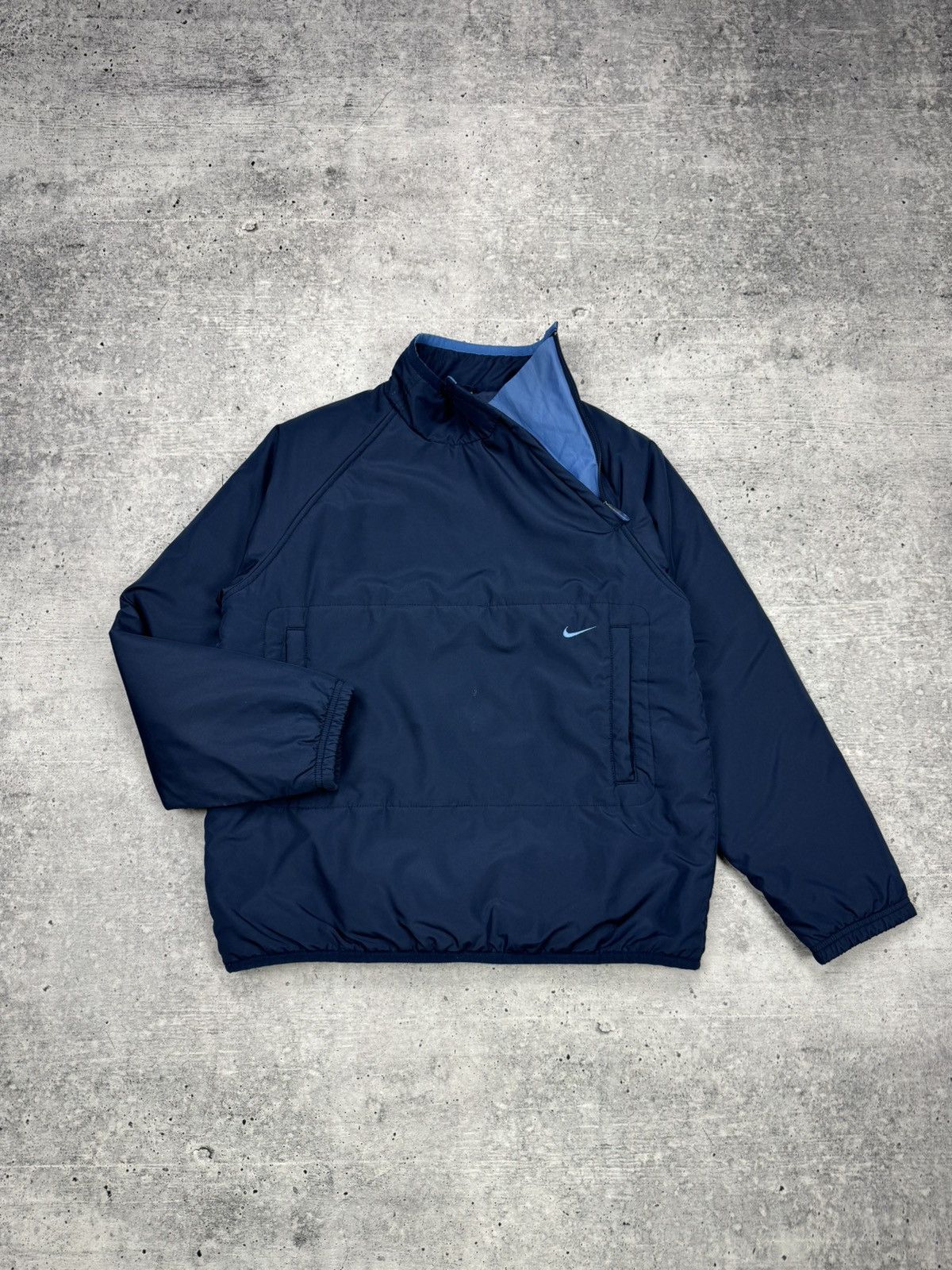 Nike × Vintage Vintage Nike 90’s Y2K Style Drill Nylon Anorak Bomber Jacket Size US S / EU 44-46 / 1 - 2 Thumbnail