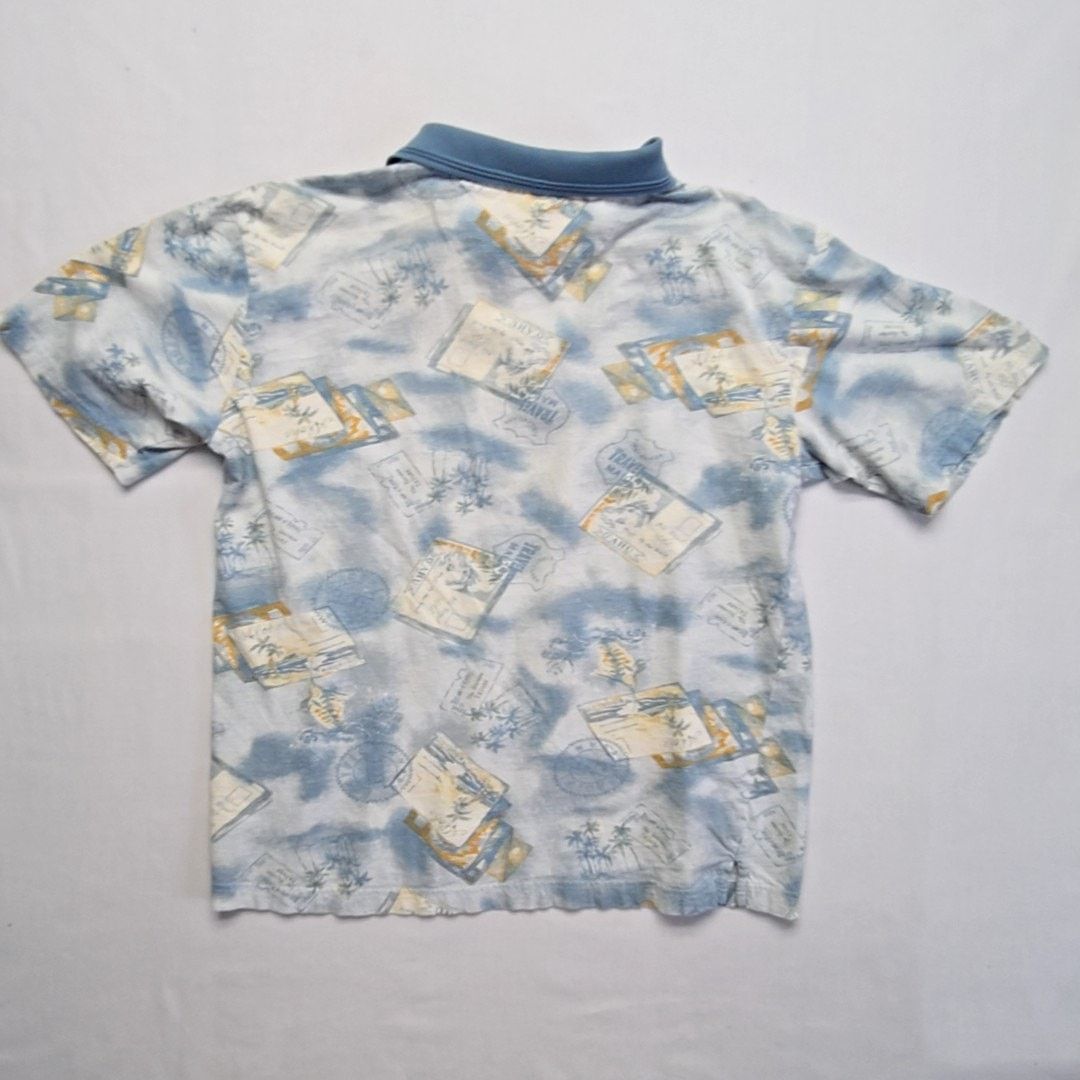 Puritan Vintage Hawaiian Travel Polo Aloha Kauai Blue M Tropical Size US M / EU 48-50 / 2 - 9 Thumbnail