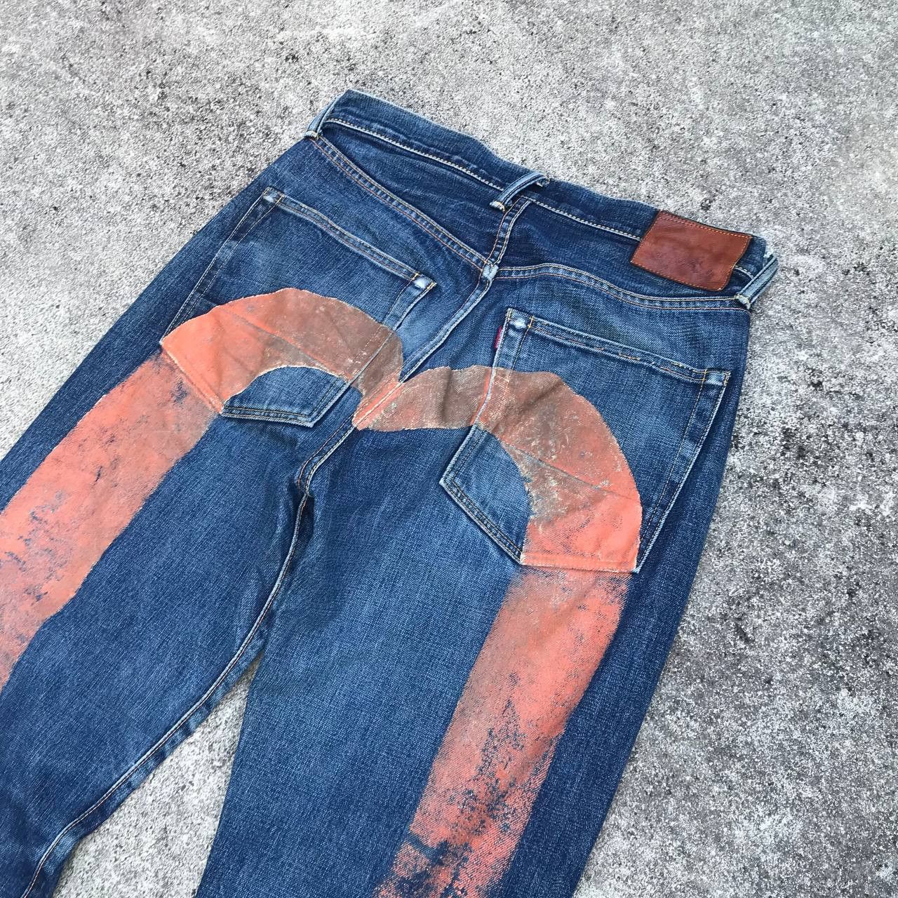 Evisu Vintage Evisu Big Daicock Redline Distressed jean W31x33 Size US 31 - 10 Thumbnail